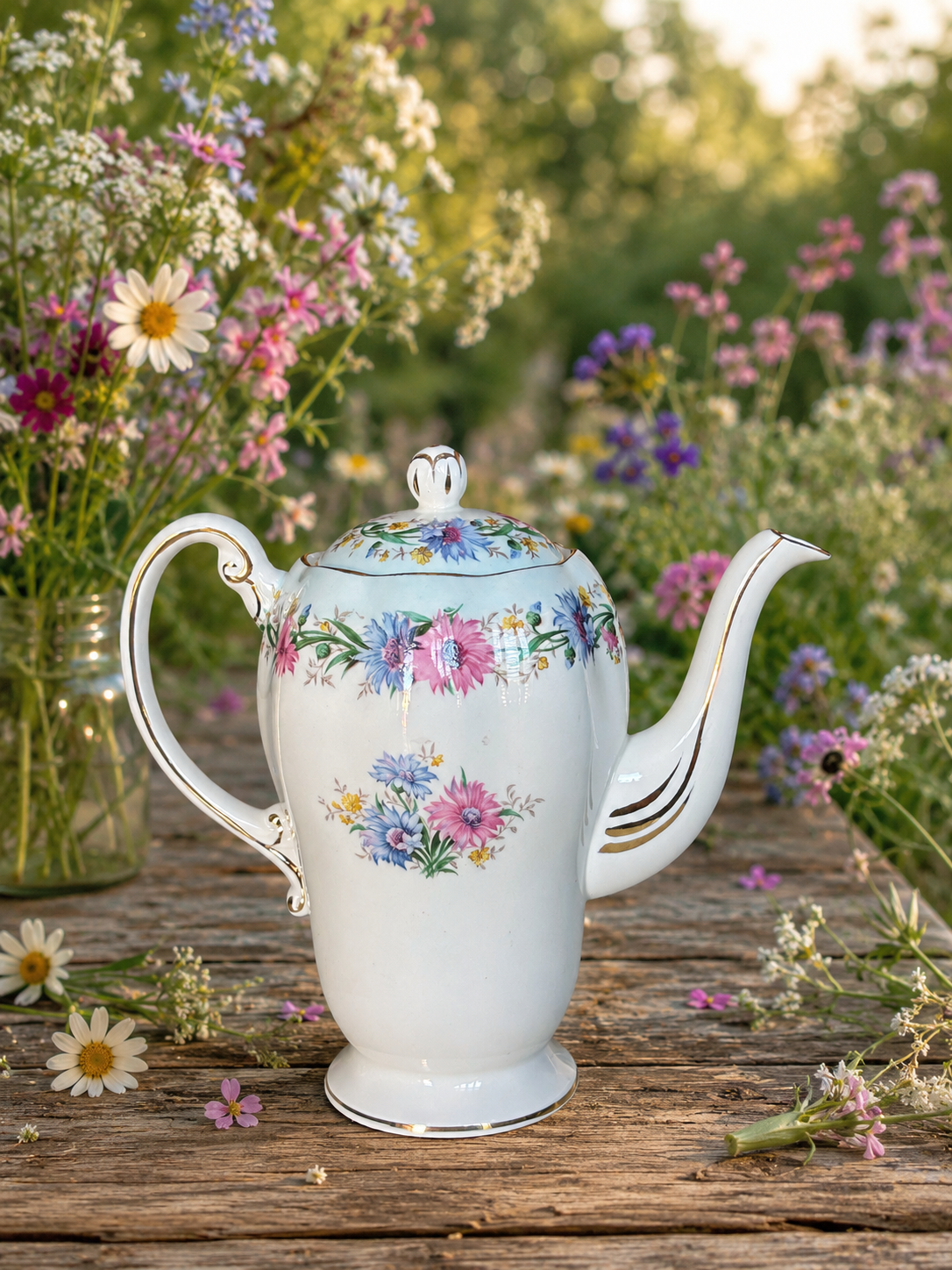 Foley Cornflower Coffee Pot