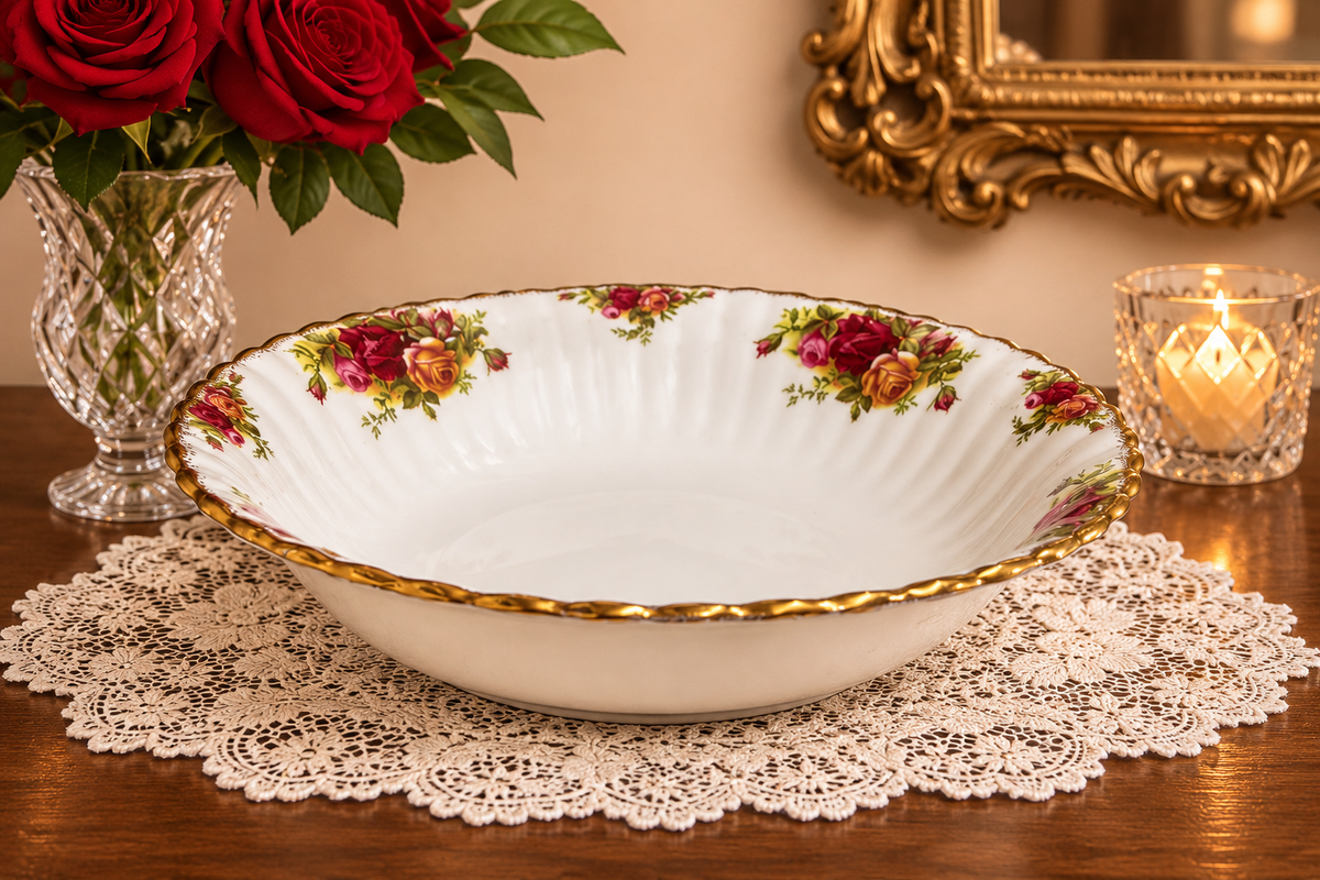 Royal Albert Old Country Roses Salad Bowl - 1st Quality