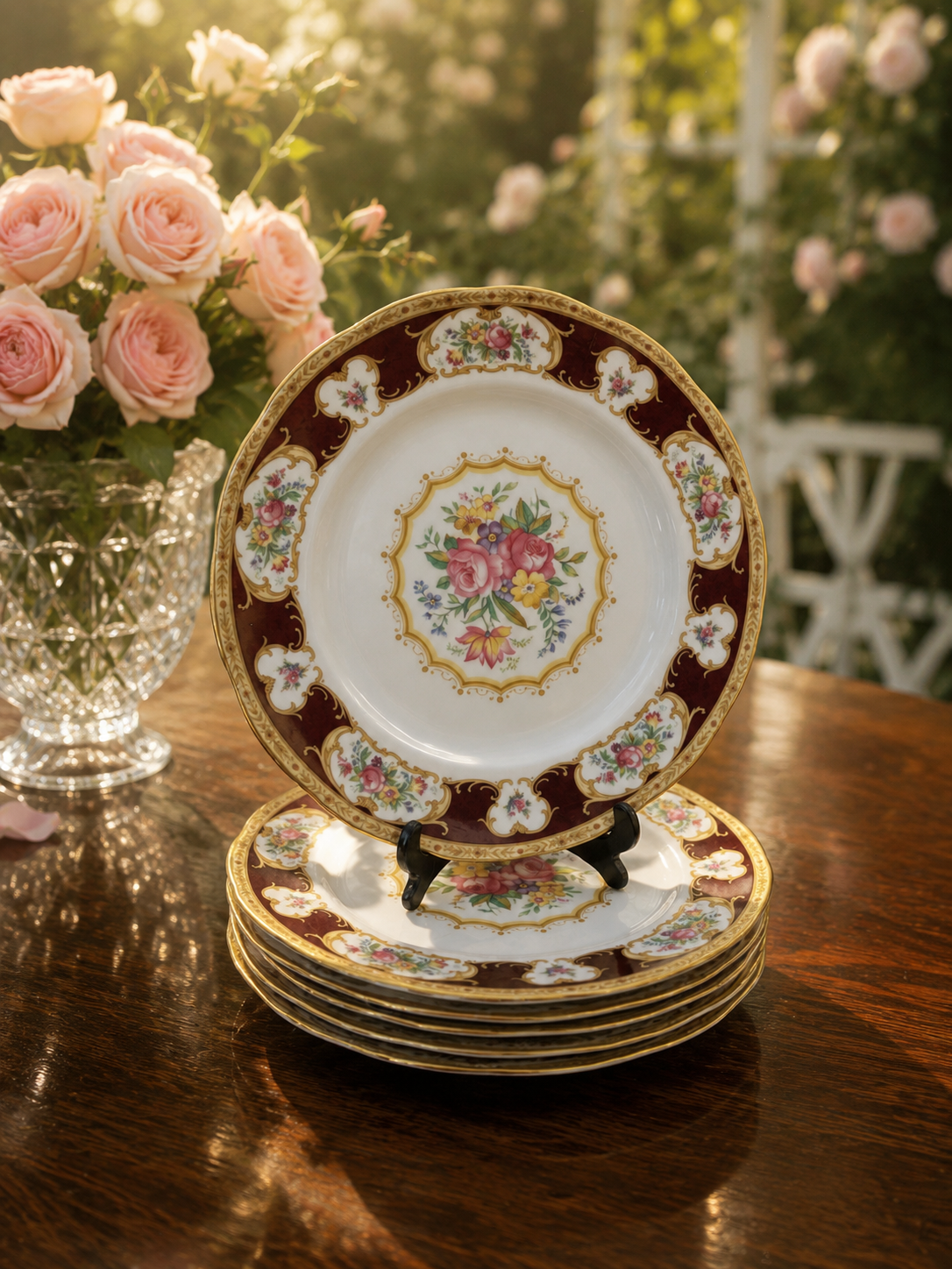 Royal Albert — “Lady Hamilton” Set of 6 Dinner Plates