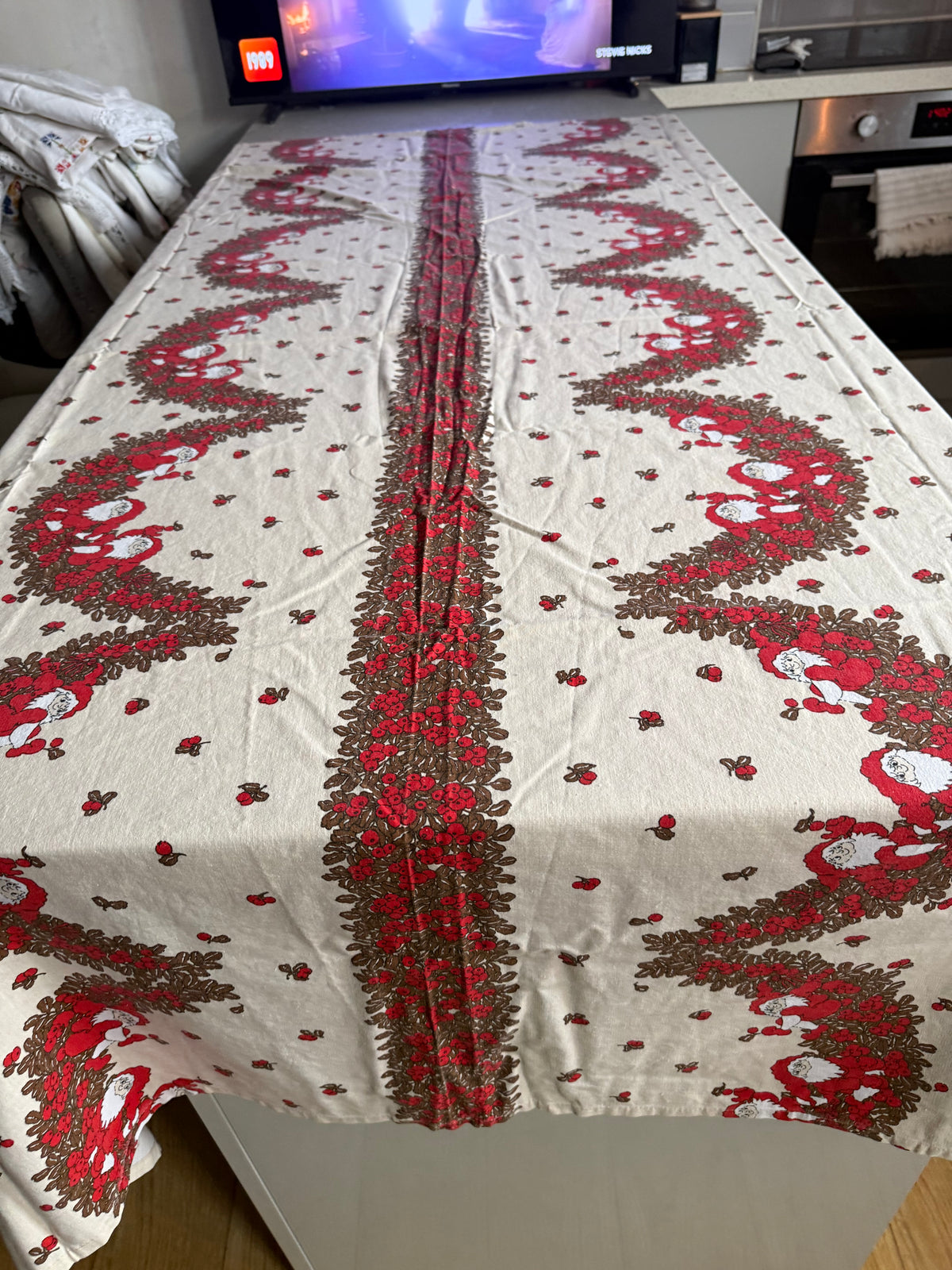 Vintage Tablecloth. Christmas Design