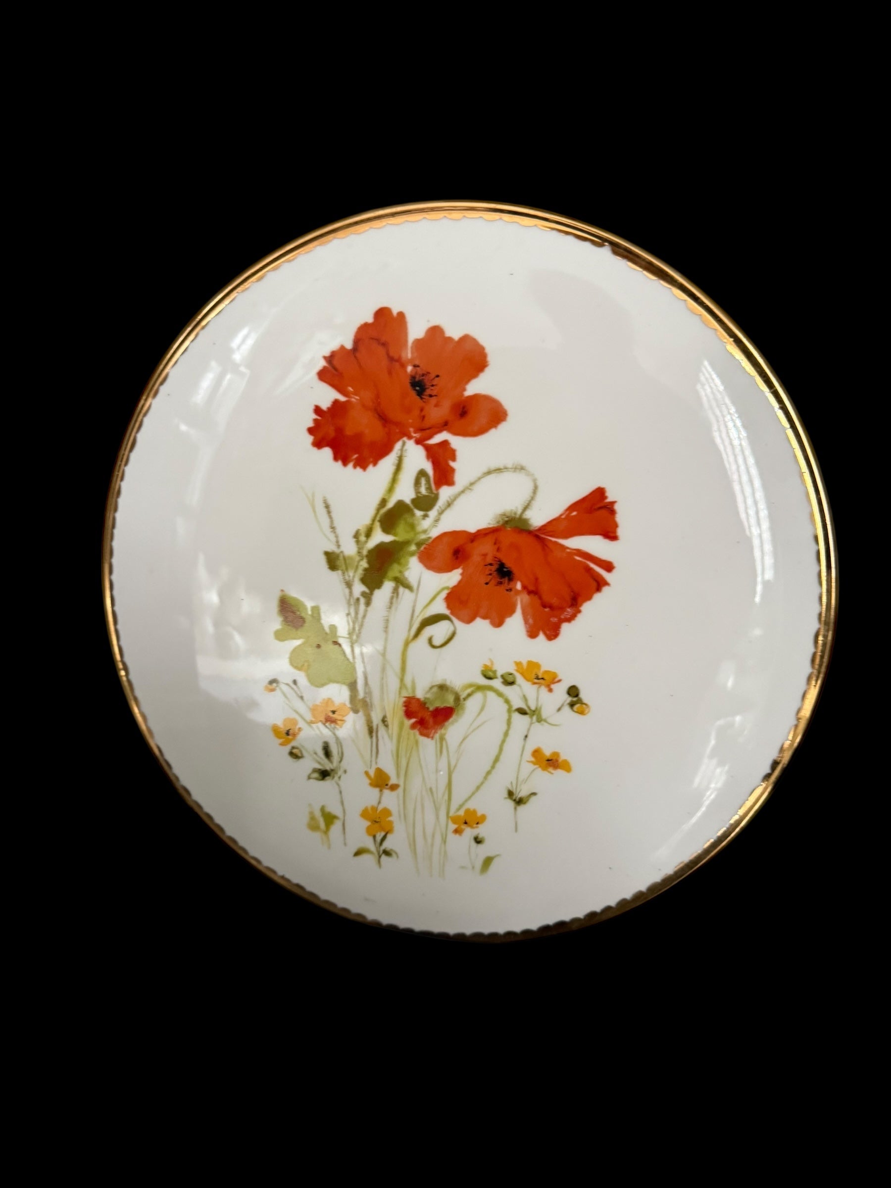 Large Gateau Plate. Poppies image 3