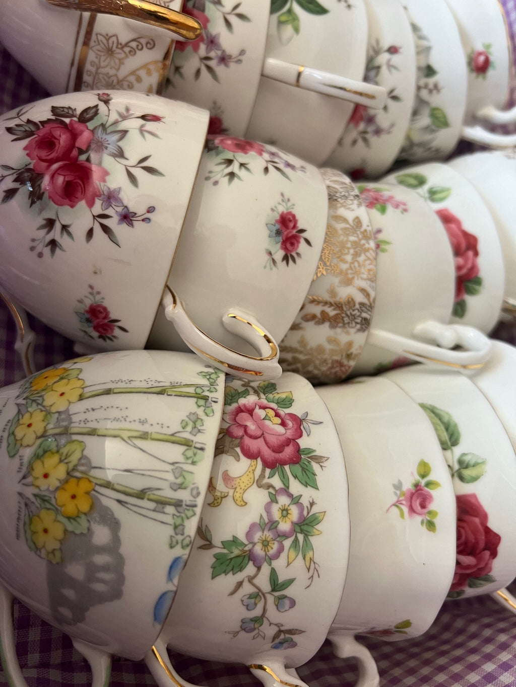 30 Vintage China Teacups. NO SAUCERS image 4