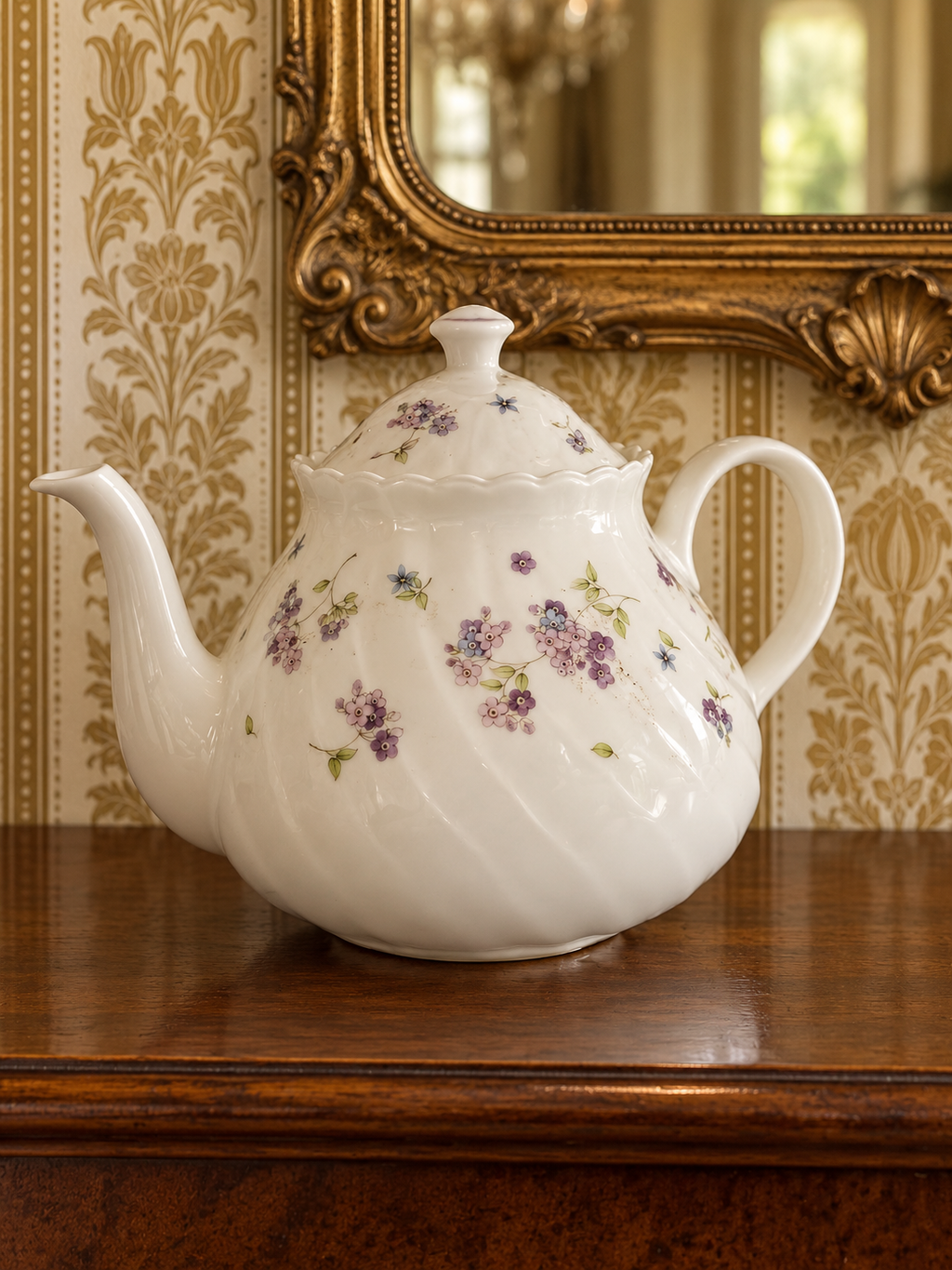 Wedgwood Teapot. April Flowers