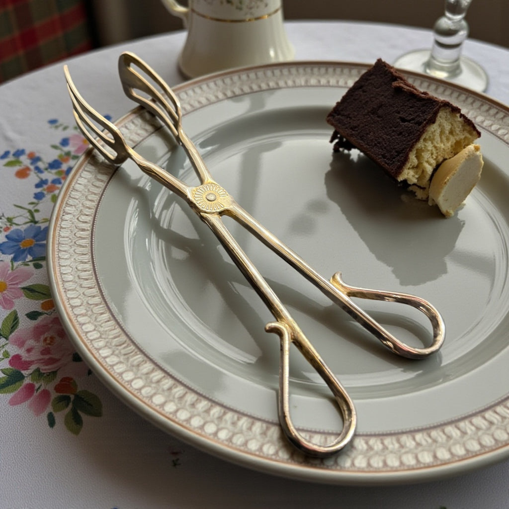 Vintage Cutlery. Serving Tongs image 4