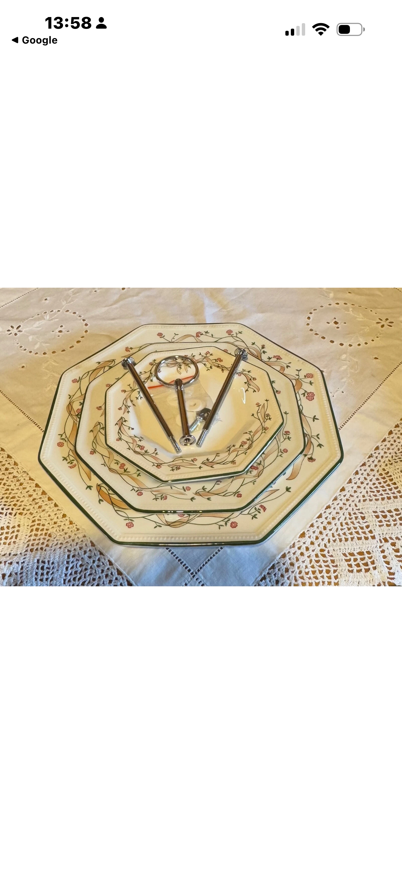 Eternal Beau. Johnson Brothers. 3 tier cake stand
