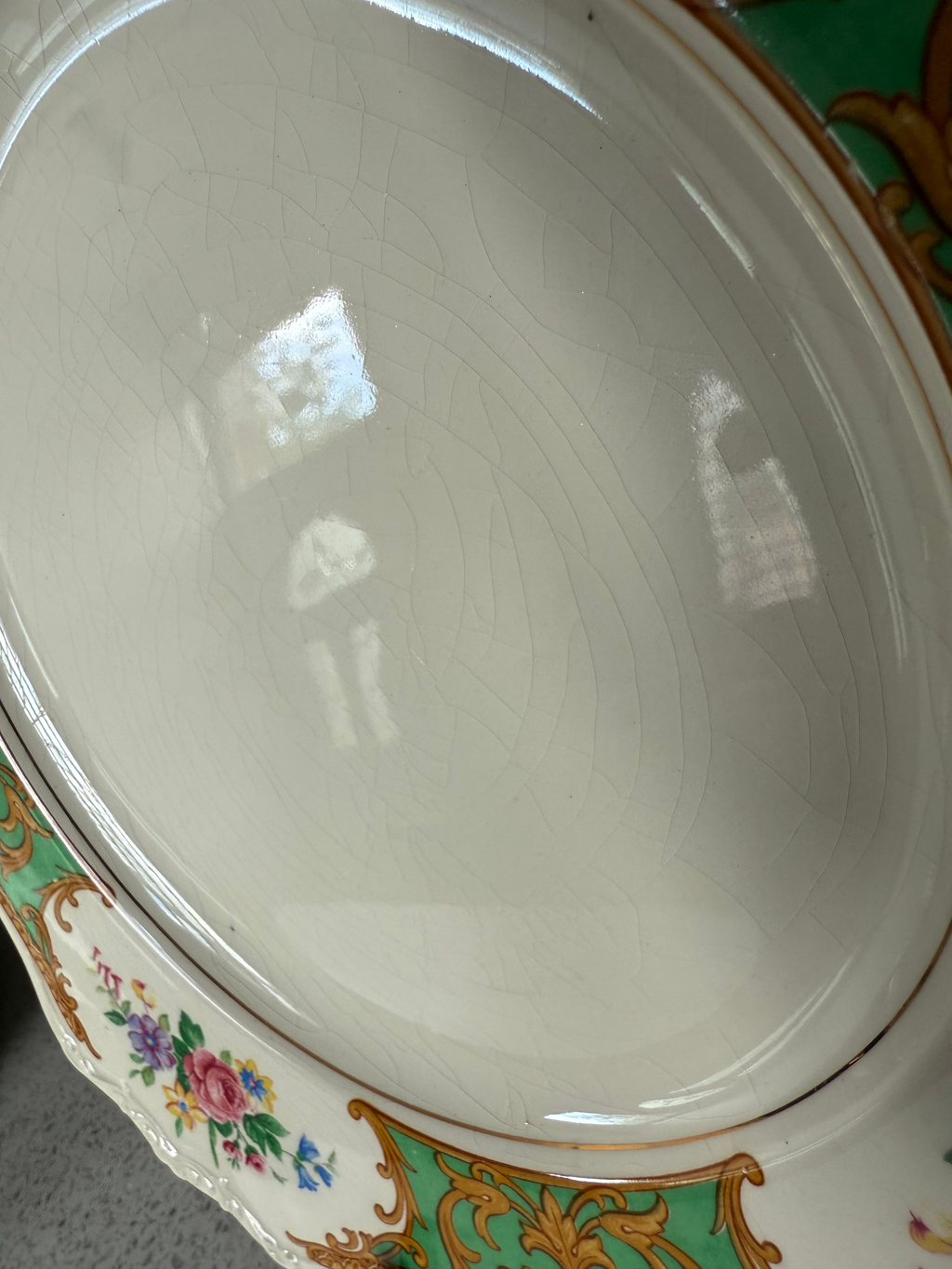J & G Meakin Antique Victorian China Cake Plate.  image 3