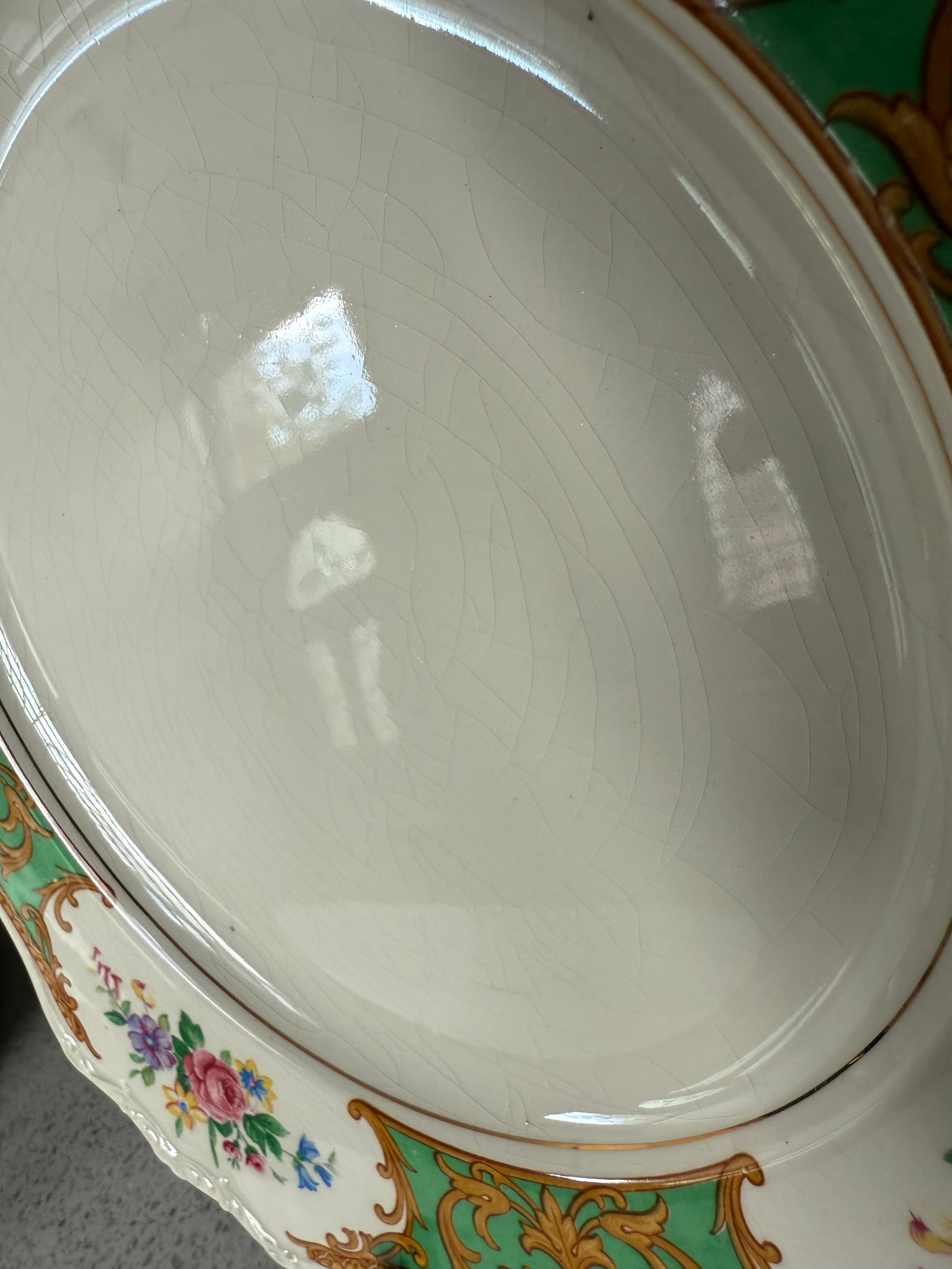 J & G Meakin Antique Victorian China Cake Plate.  image 3