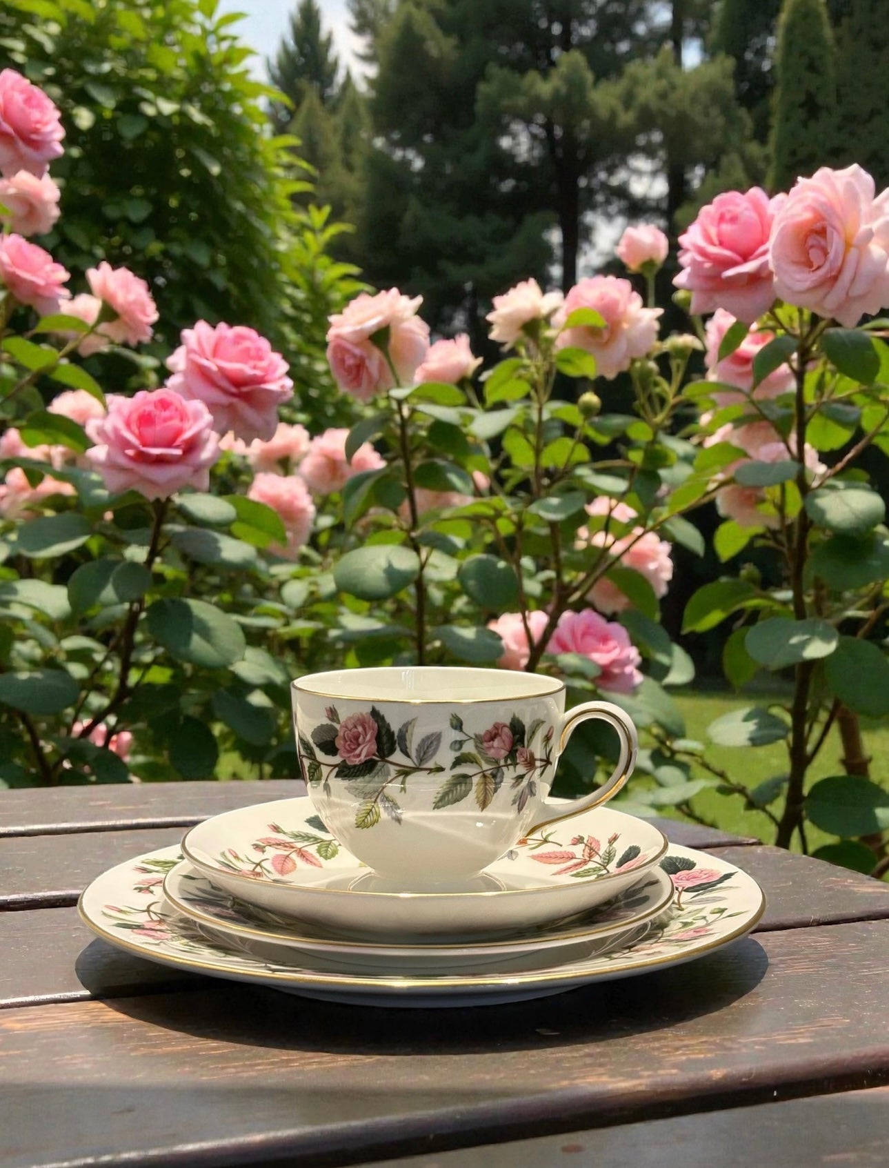 Wedgwood Bone China Hathaway Rose Quartet image 3