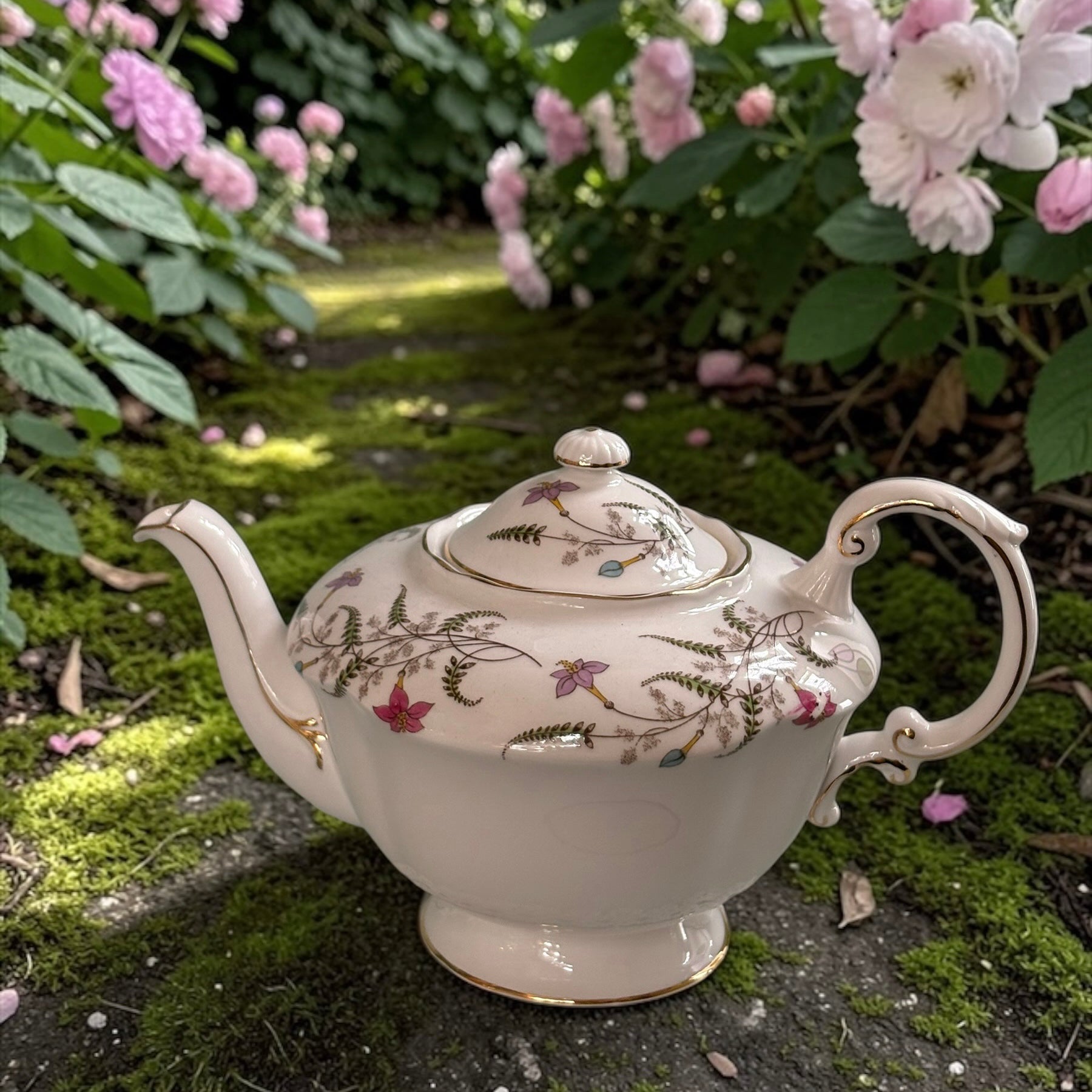 Paragon "Fancy Free" Floral Teapot image 0