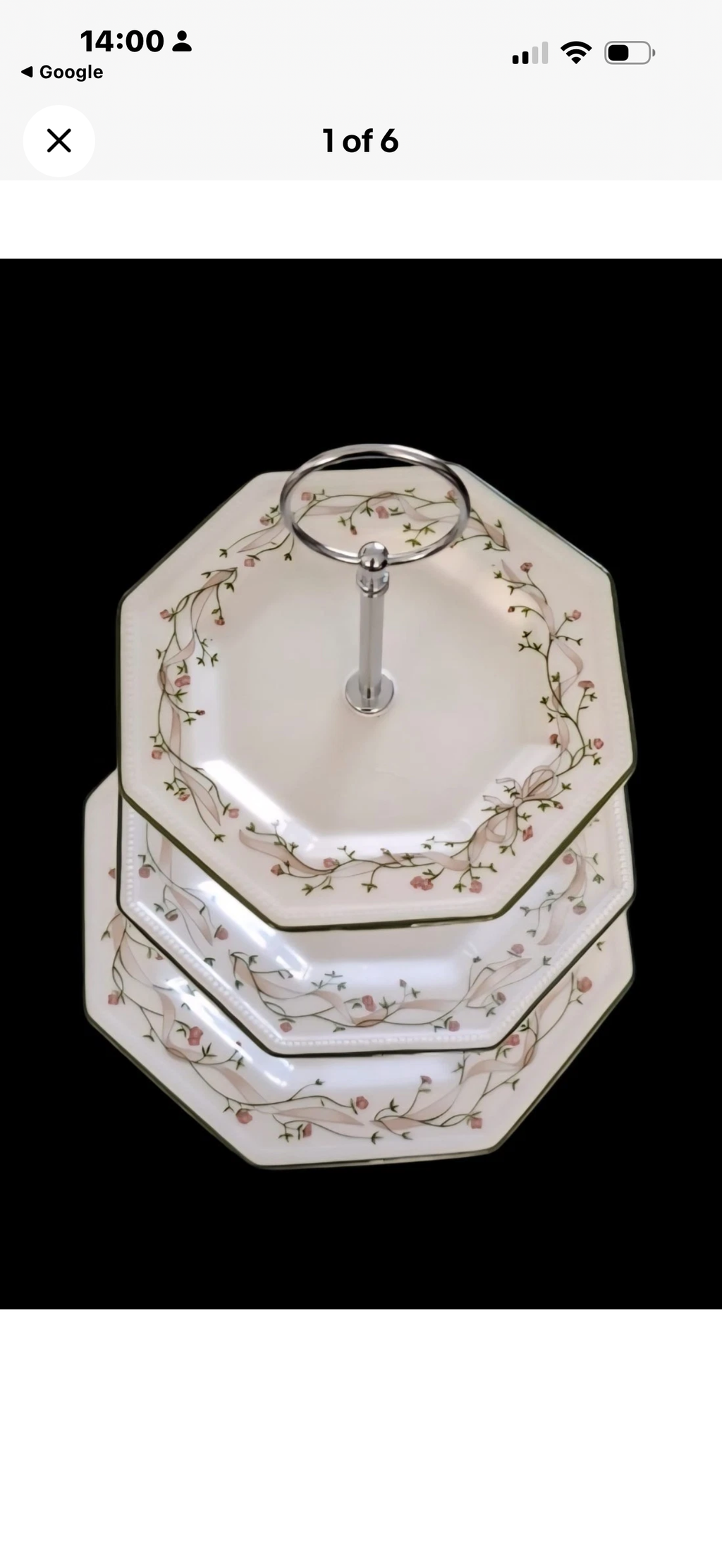 Eternal Beau. Johnson Brothers. 3 tier cake stand