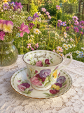Royal Albert Flower of the Month Series ‘April – Sweet Pea’ Vintage Teacup & Saucer