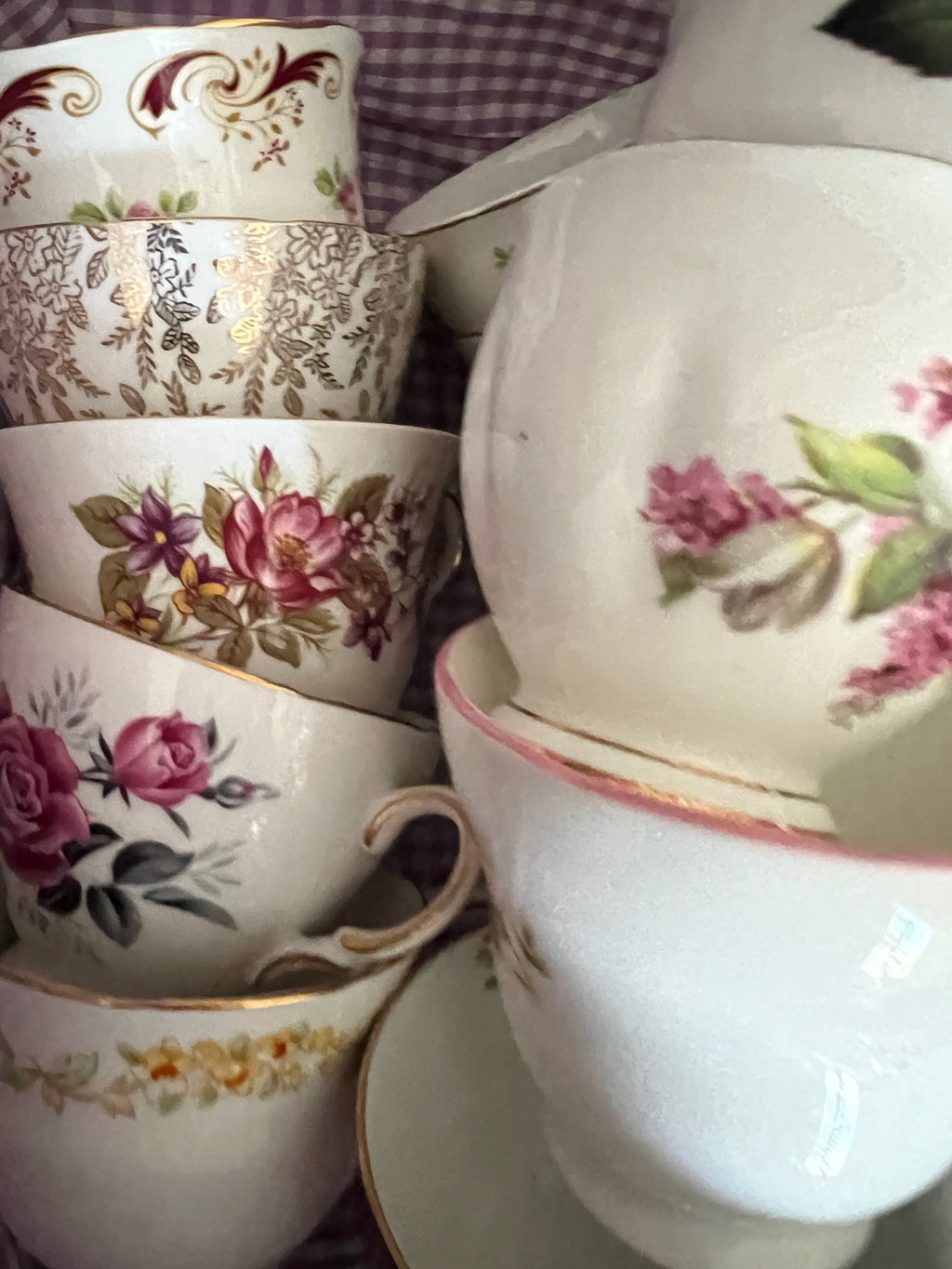 50 Vintage China Teacups. NO SAUCERS image 13