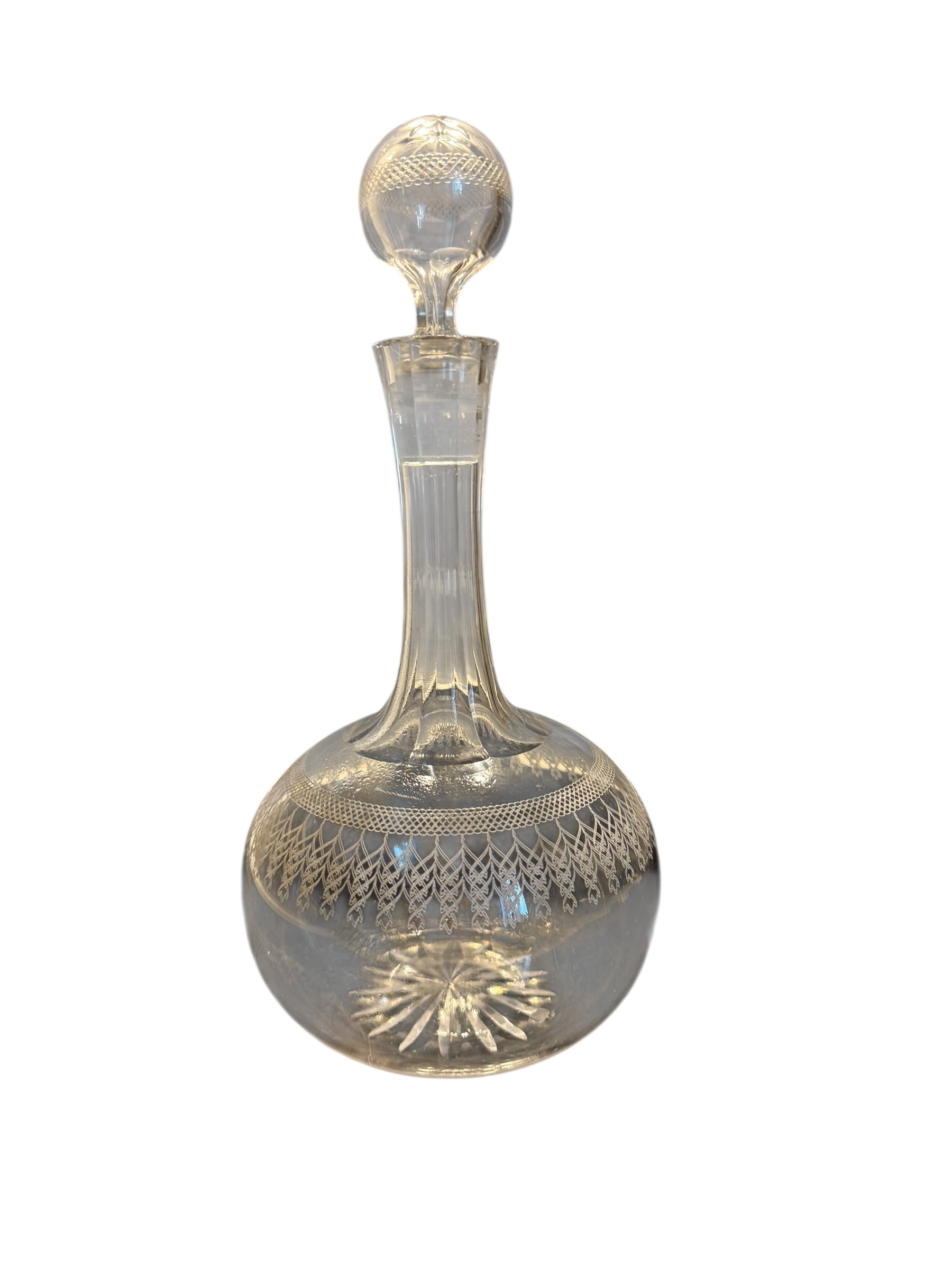 Vintage Decanter. Etched Glass. image 7