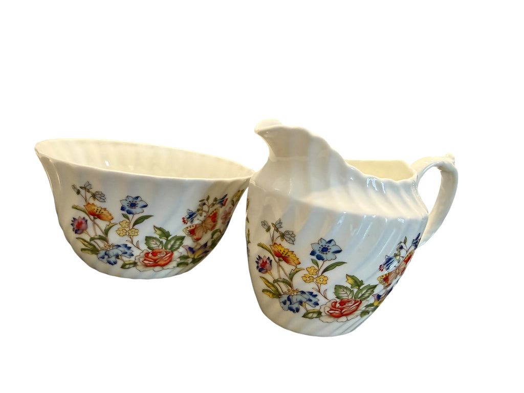 Aynsley Cottage Garden Milk Jug & Sugar Bowl
