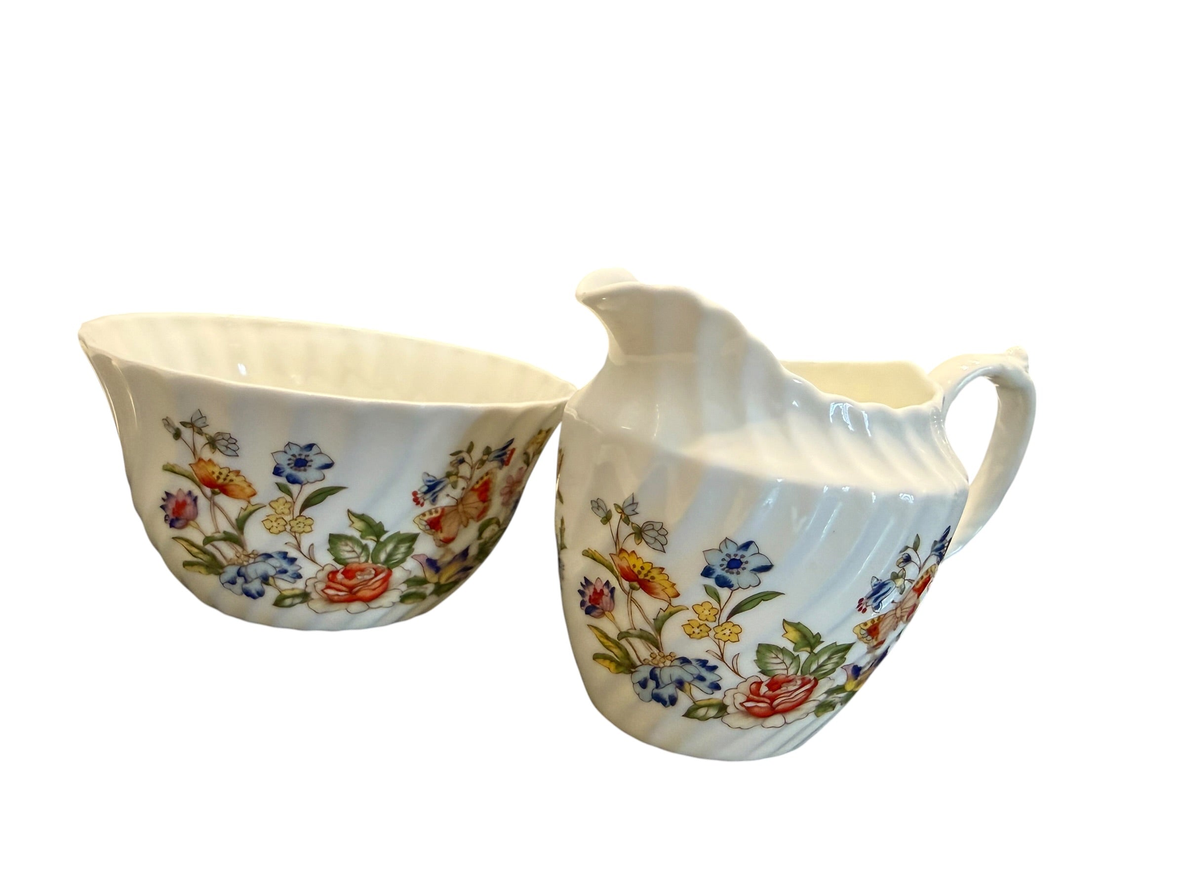 Aynsley Cottage Garden Milk Jug & Sugar Bowl