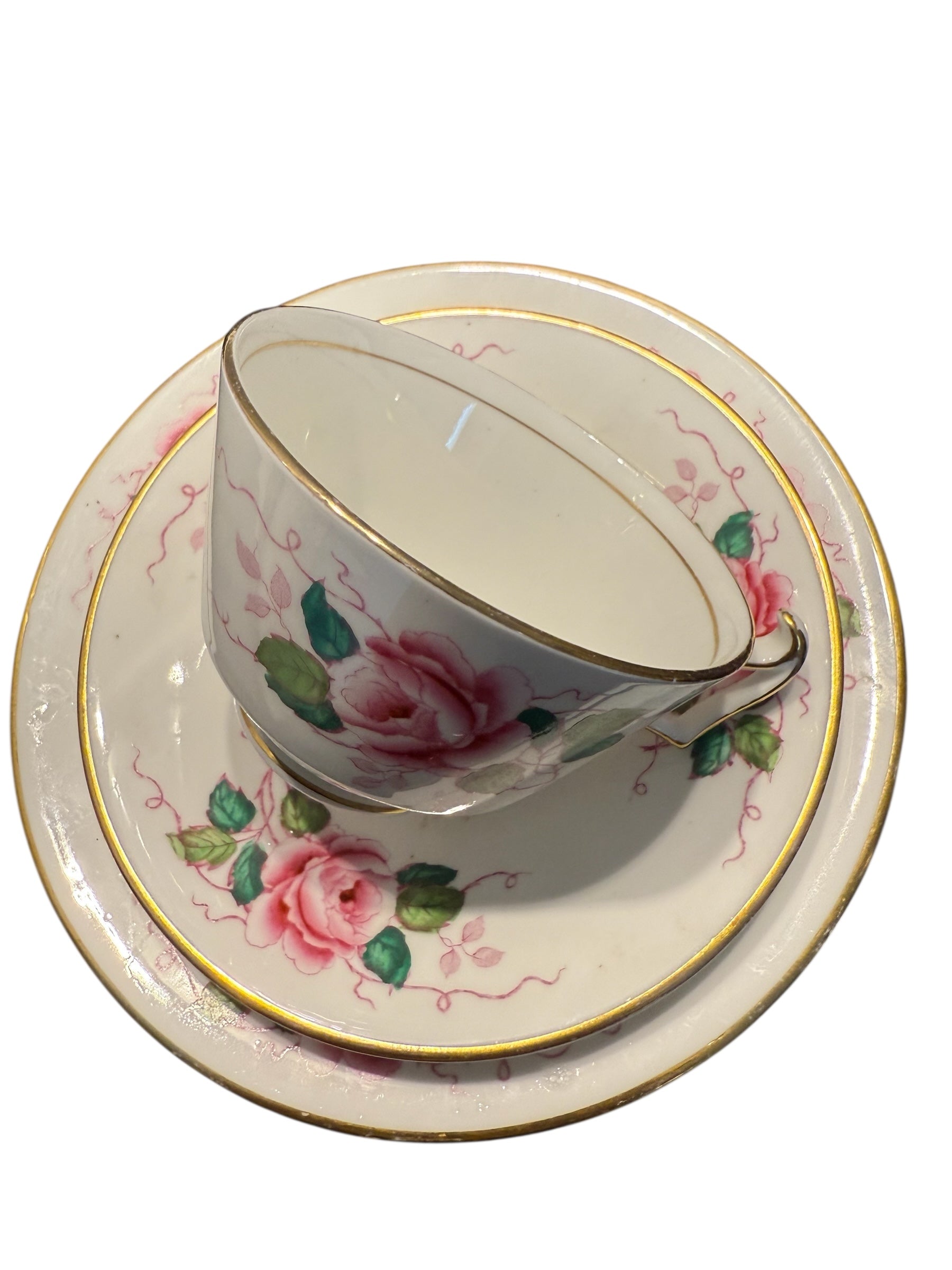Antique teacup trio. Hancocks Of England image 5