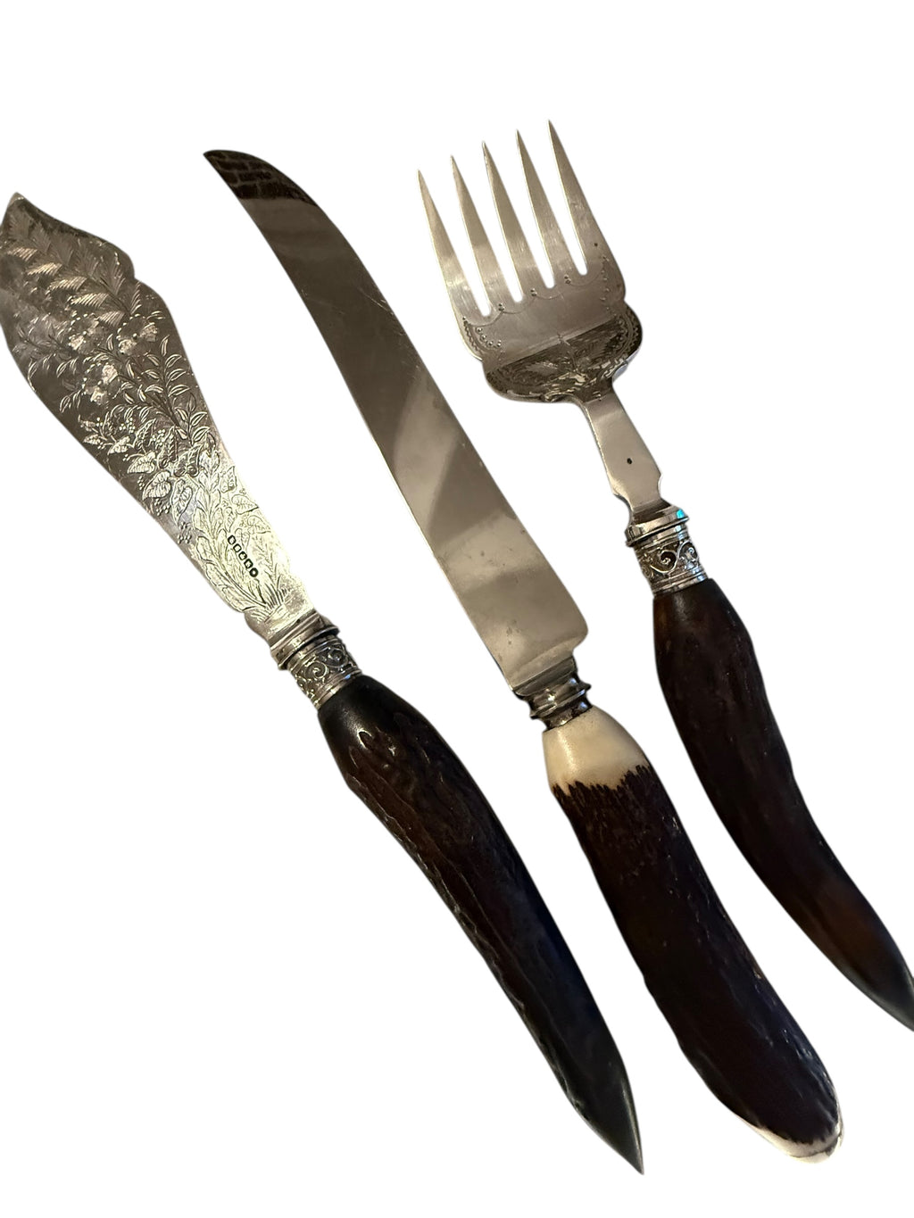 Wooden Carved Handle Serving Set image 0
