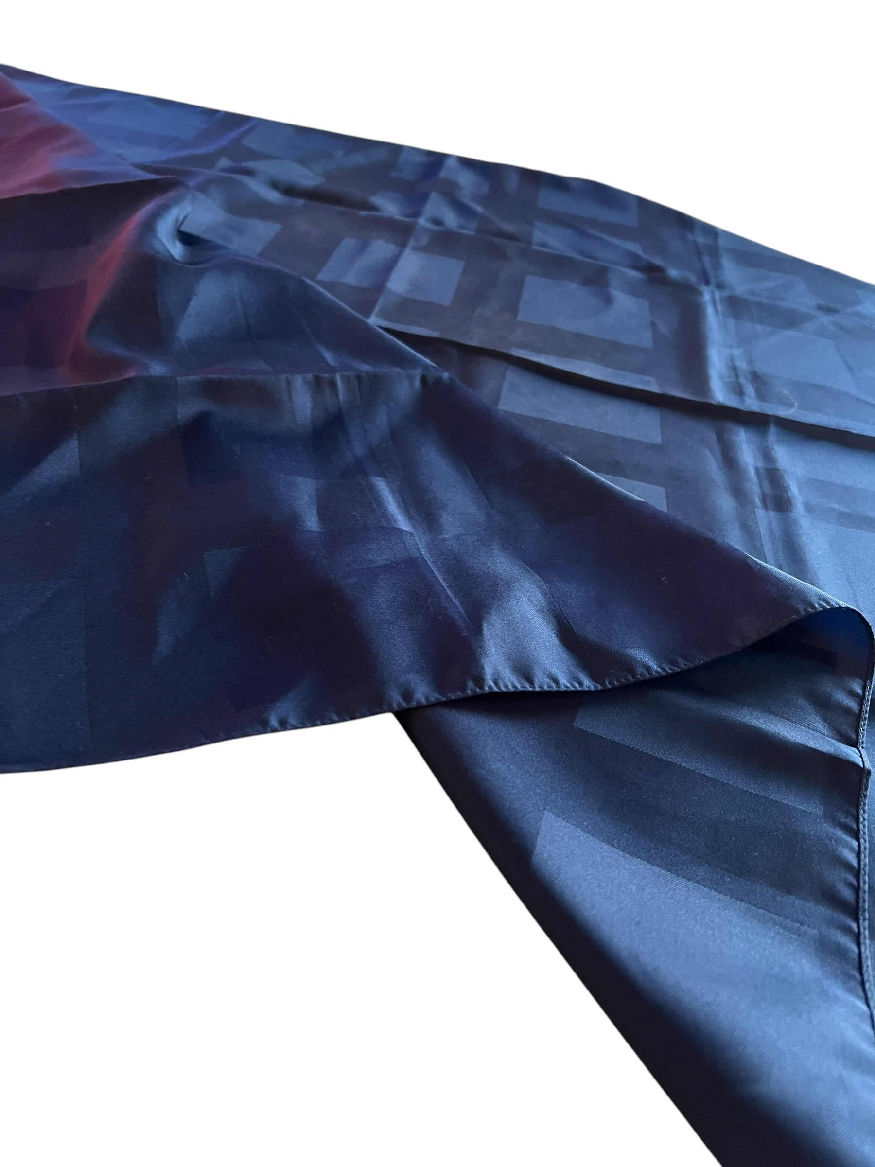 Classic Italian navy blue design Vintage Scarf.  image 4