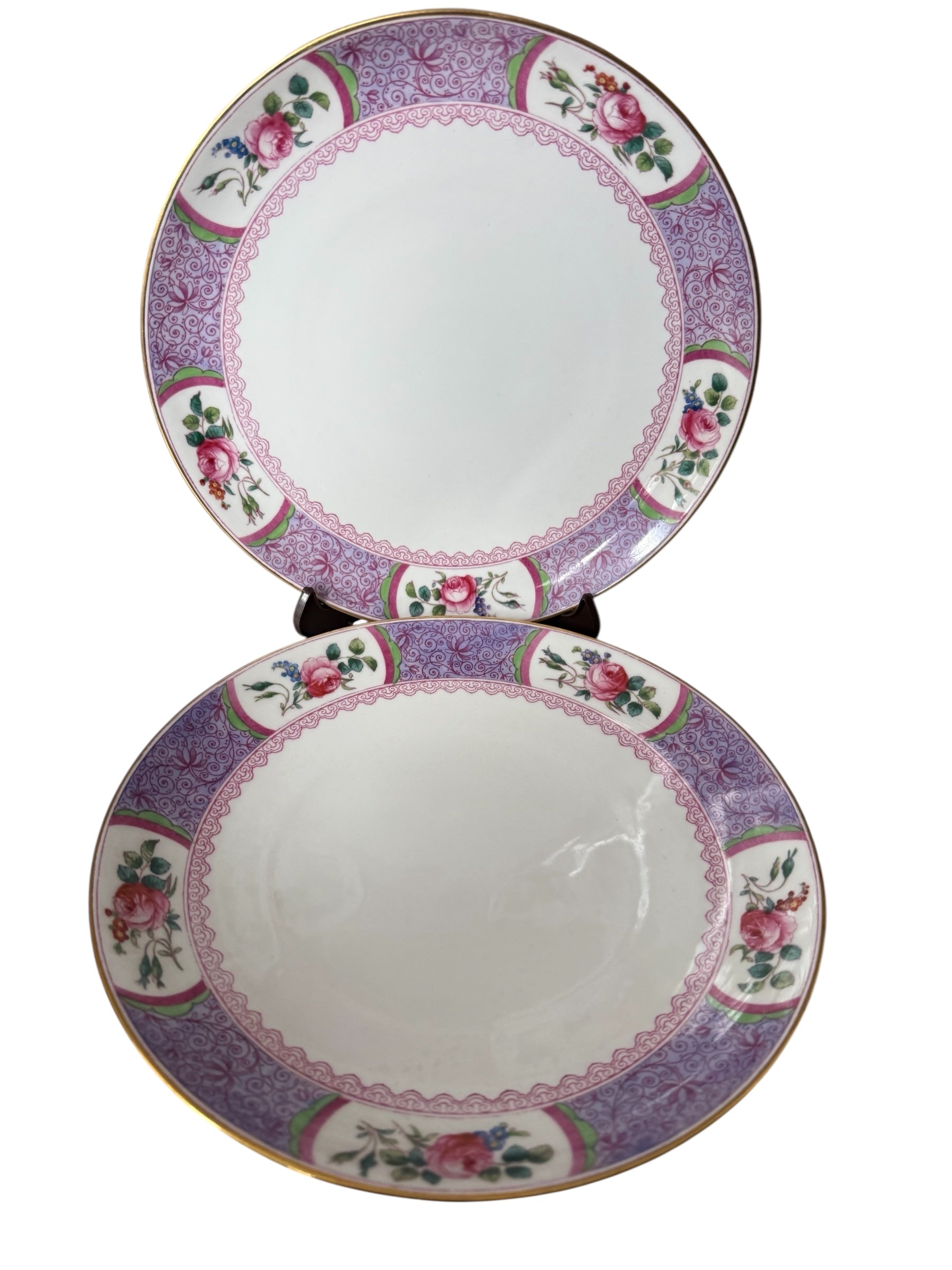Copeland Spode. Pair Antique Vintage China Cake Plates. image 1