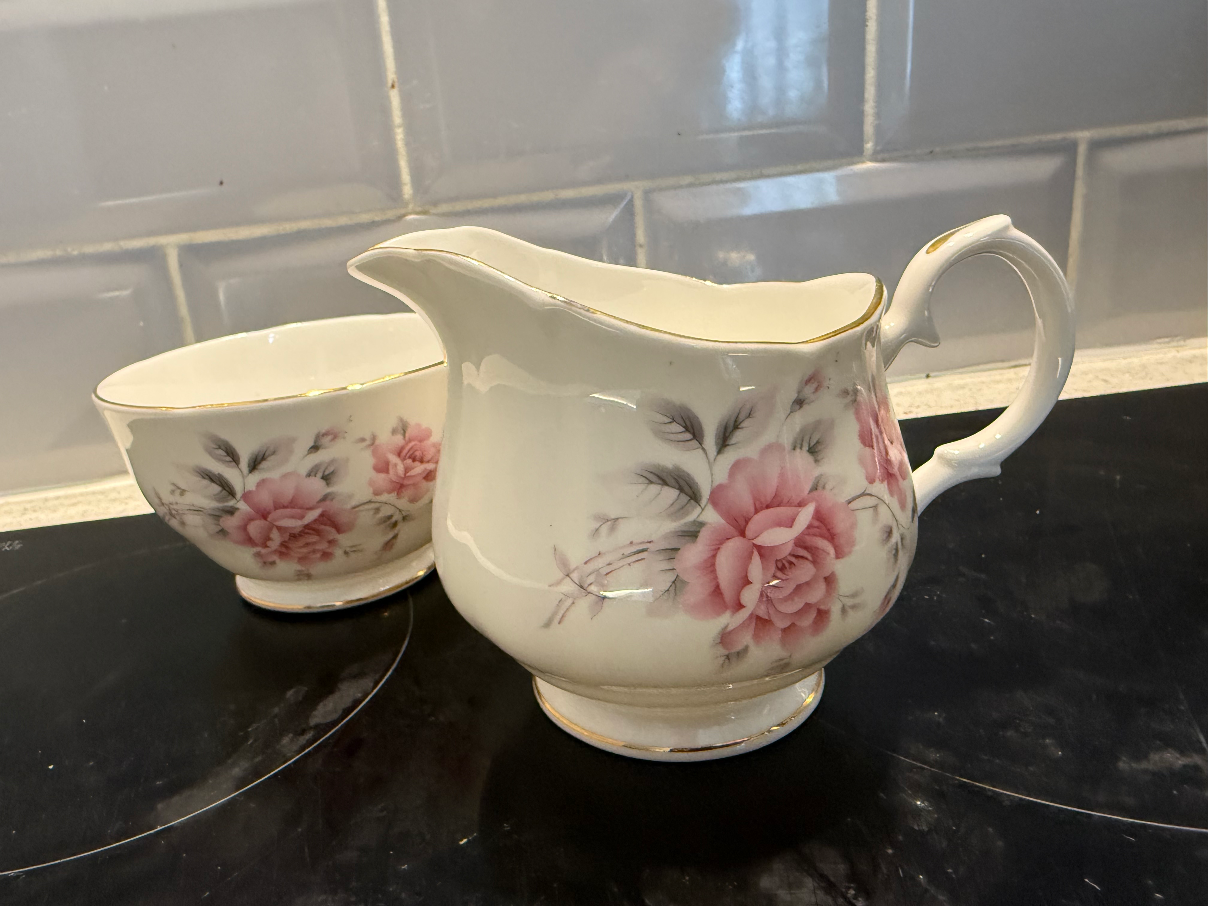 Duchess China. Milk Jug & Sugar Bowl image 1
