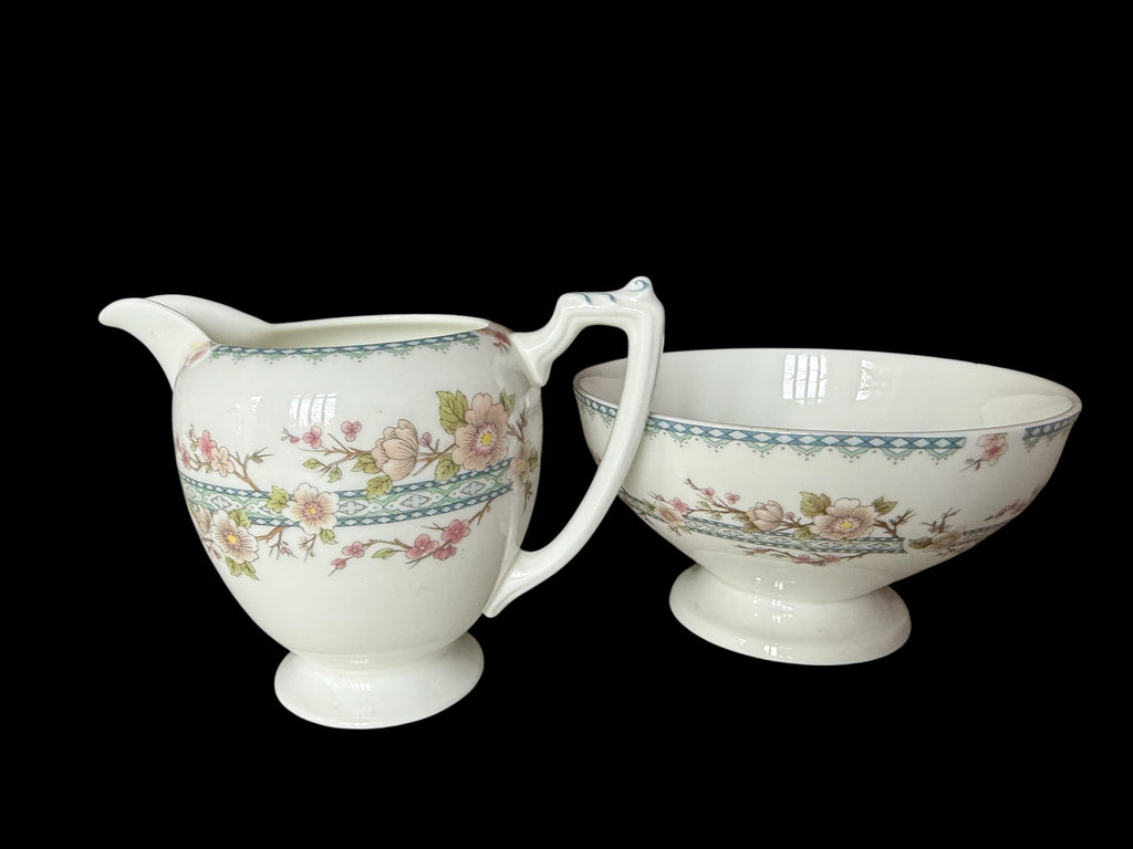 Coalport. ‘April’ - Milk Jug & Sugar Bowl image 2