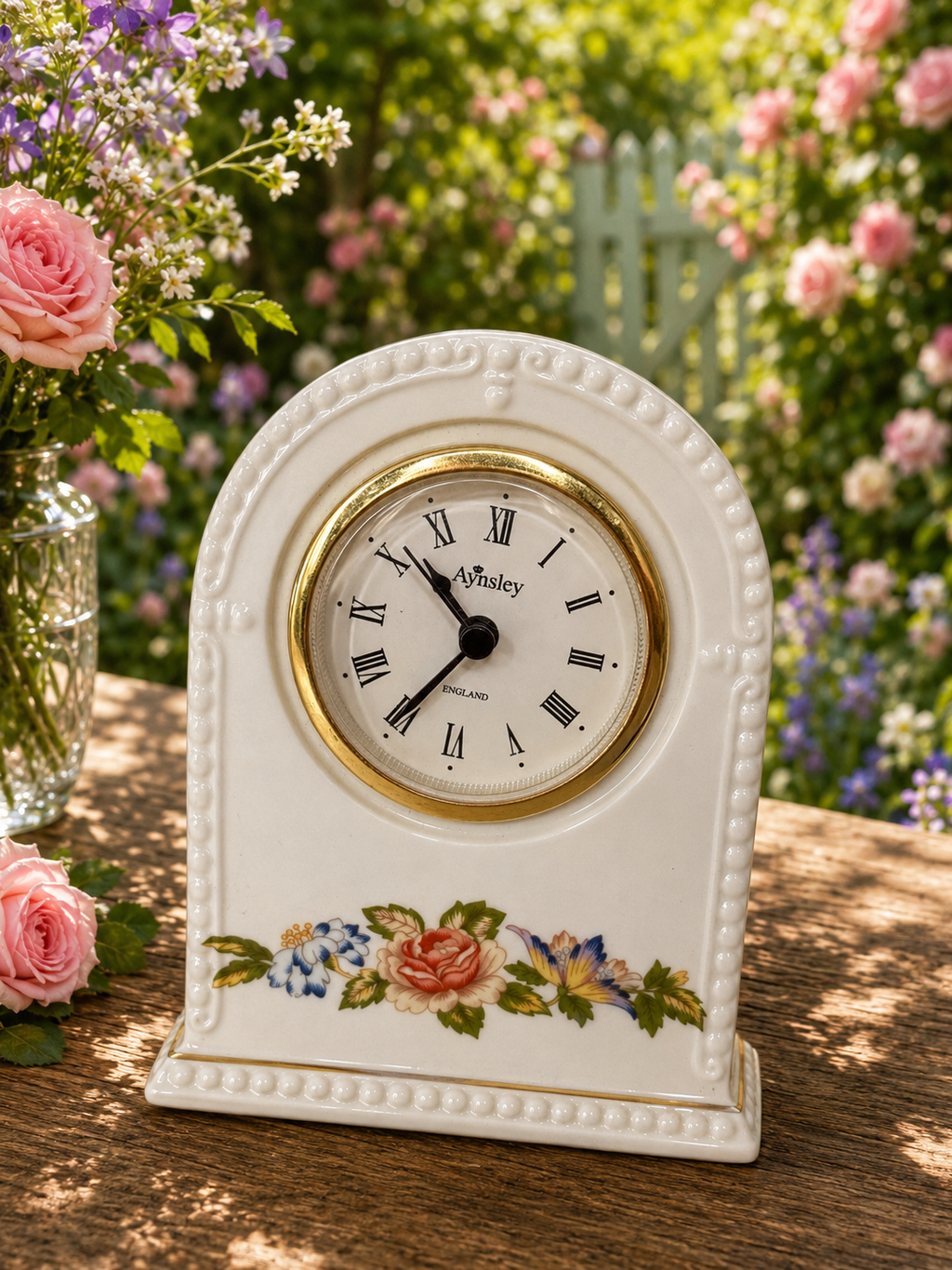Aynsley “Cottage Garden” Clock