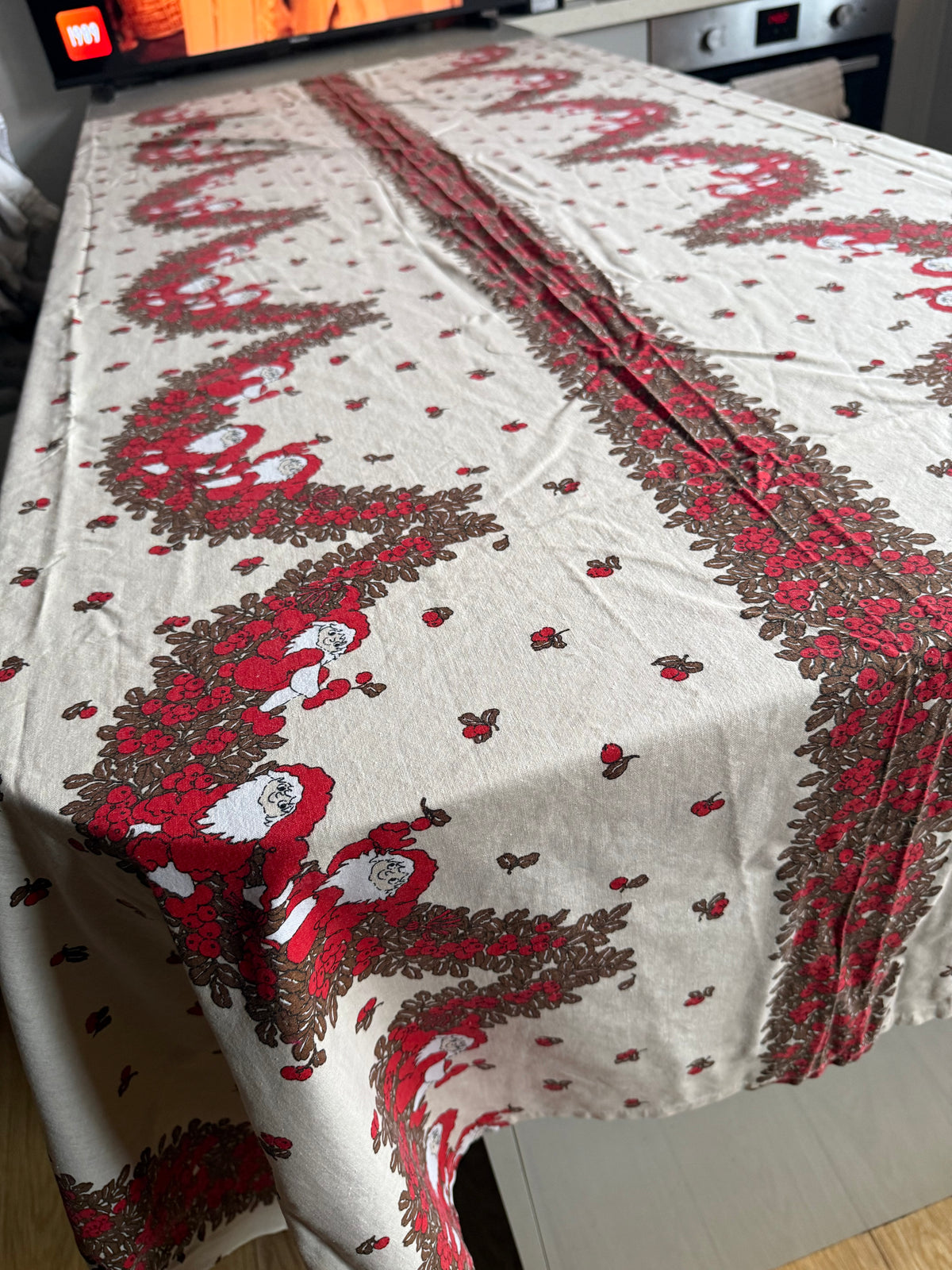 Vintage Tablecloth. Christmas Design