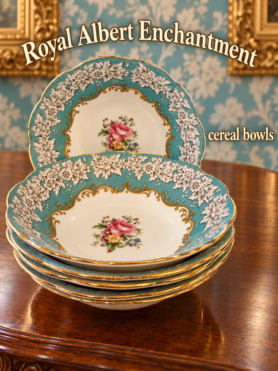 Royal Albert Enchantment Cereal Bowls Set 6