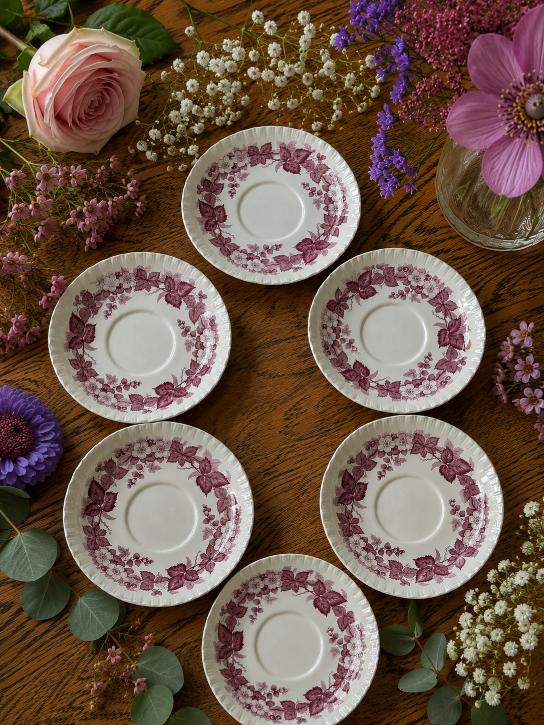 Set of 6 Wedgwood Soup Coupes with Plates