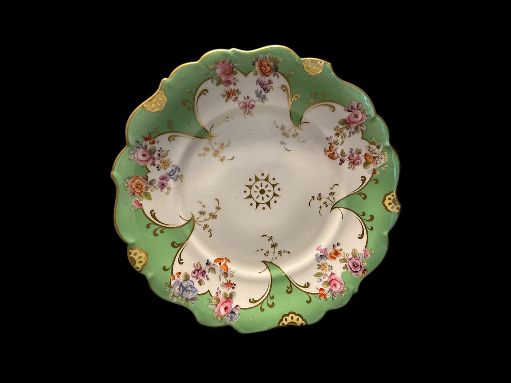 Antique Rockingham. GREEN. Plate.  image 6