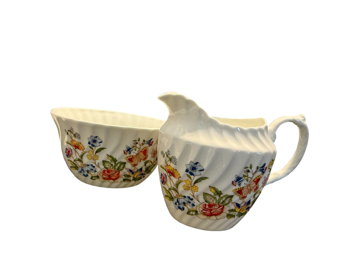 Aynsley Cottage Garden Milk Jug & Sugar Bowl