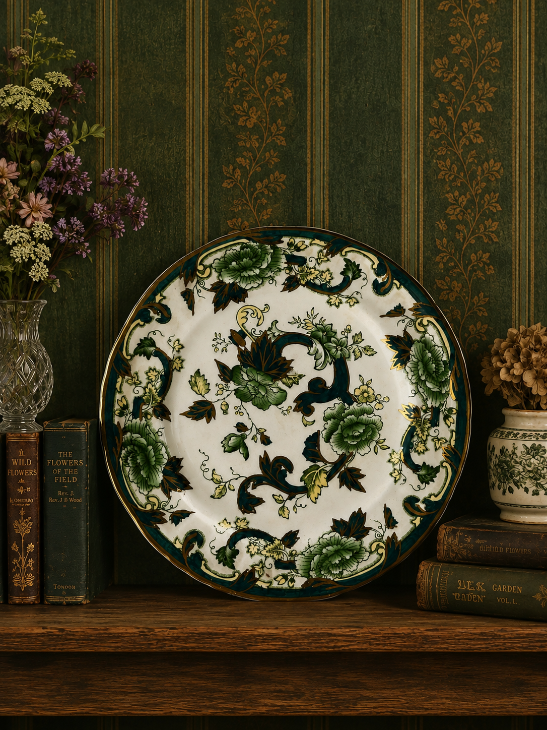 Masons Chartreuse Set of 5 Side Plates