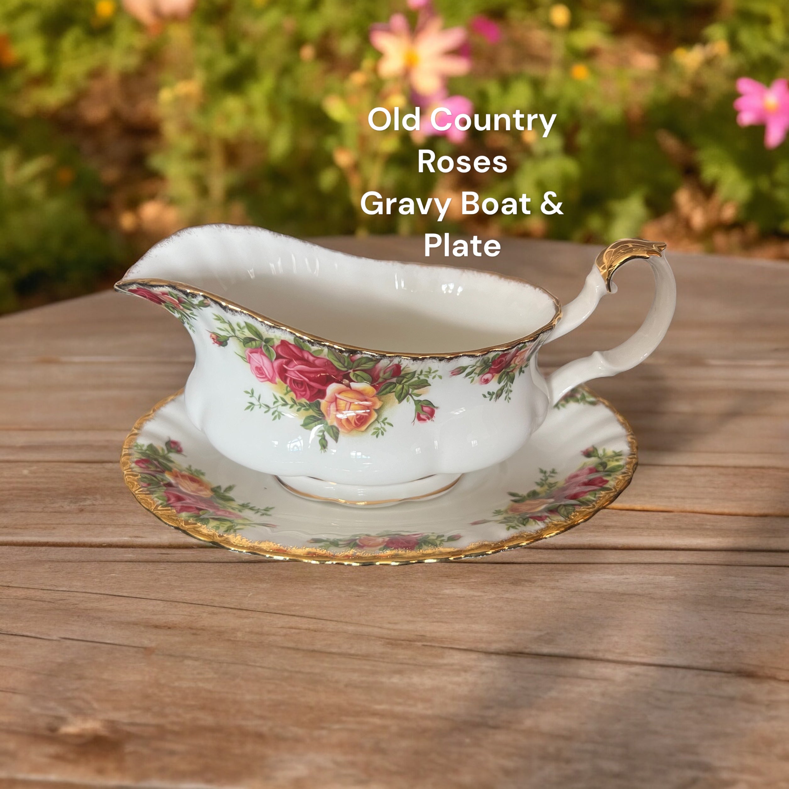 Royal Albert. Old Country Roses. Gravy Boat image 1