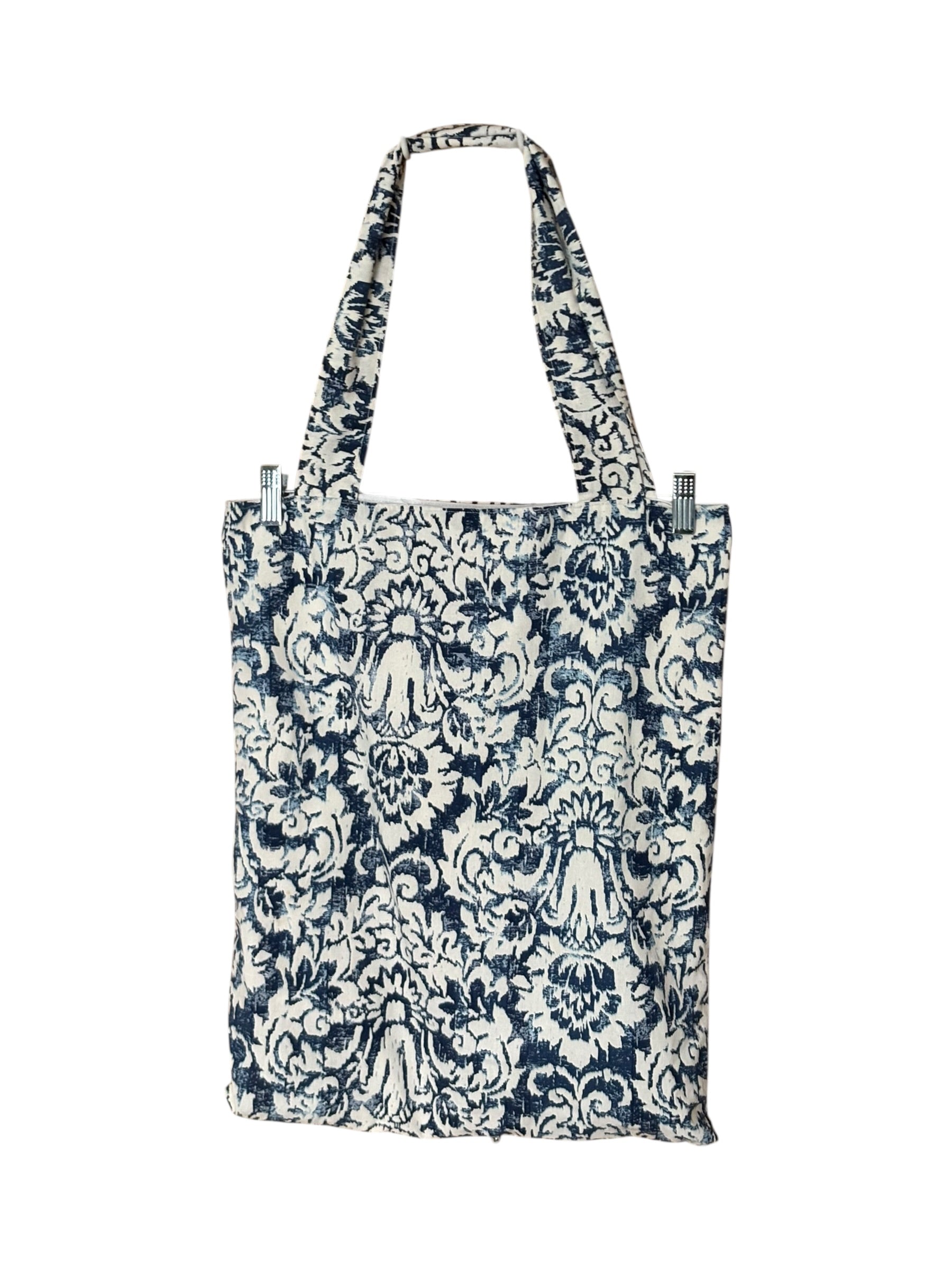 Handmade Blue Pattern Design Tote image 0
