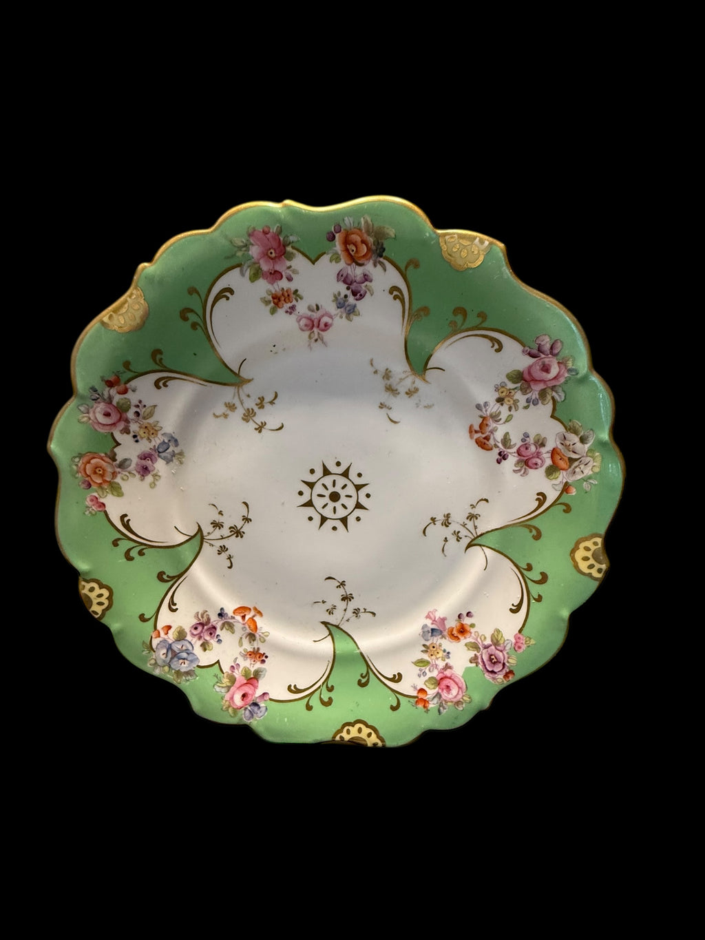 Antique Rockingham. GREEN. Plate.  image 8
