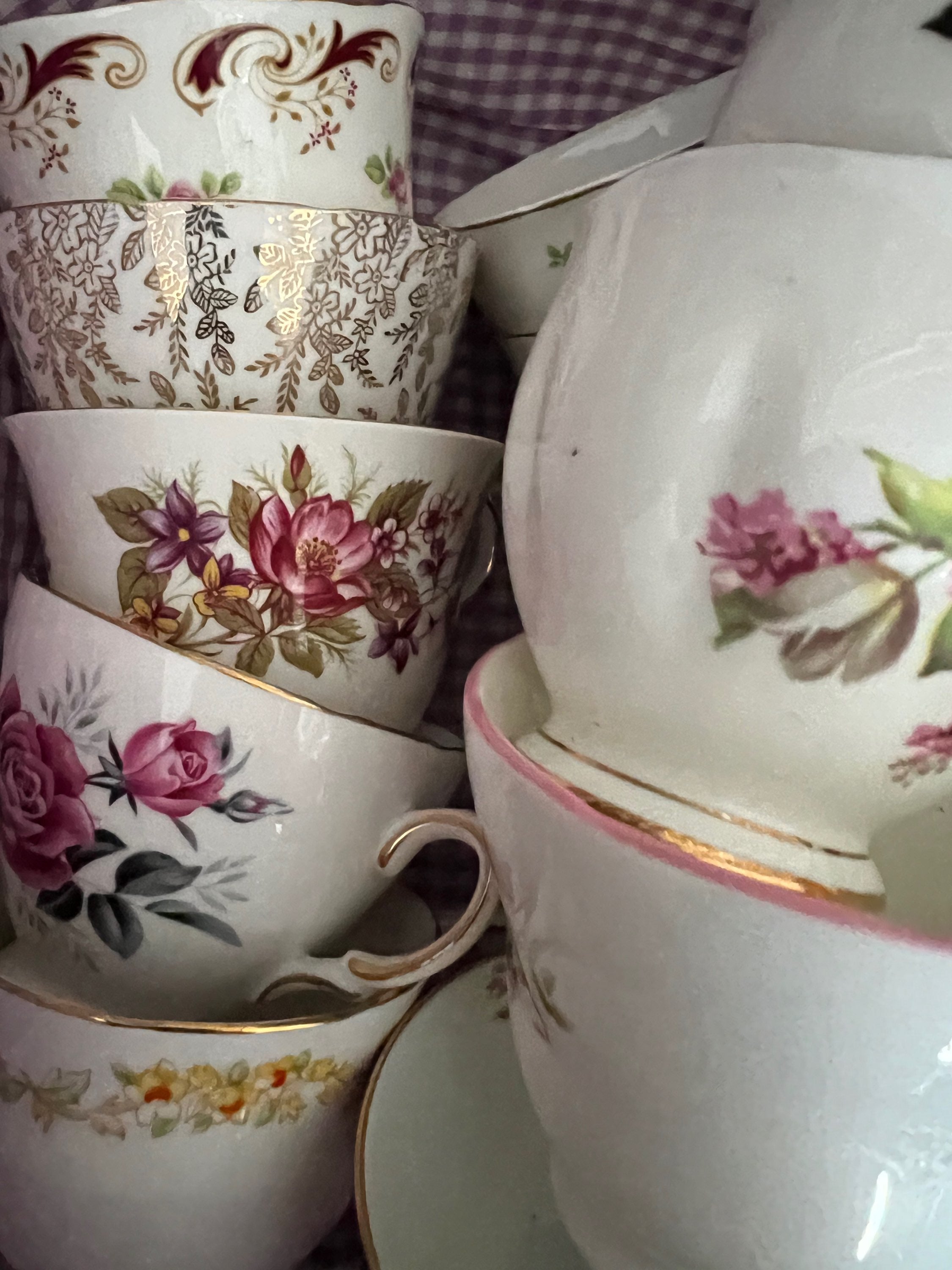 75 Vintage China Teacups. NO SAUCERS image 12