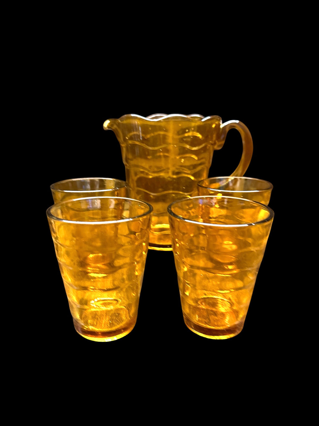 Retro Amber Glass Lemonade Set image 5