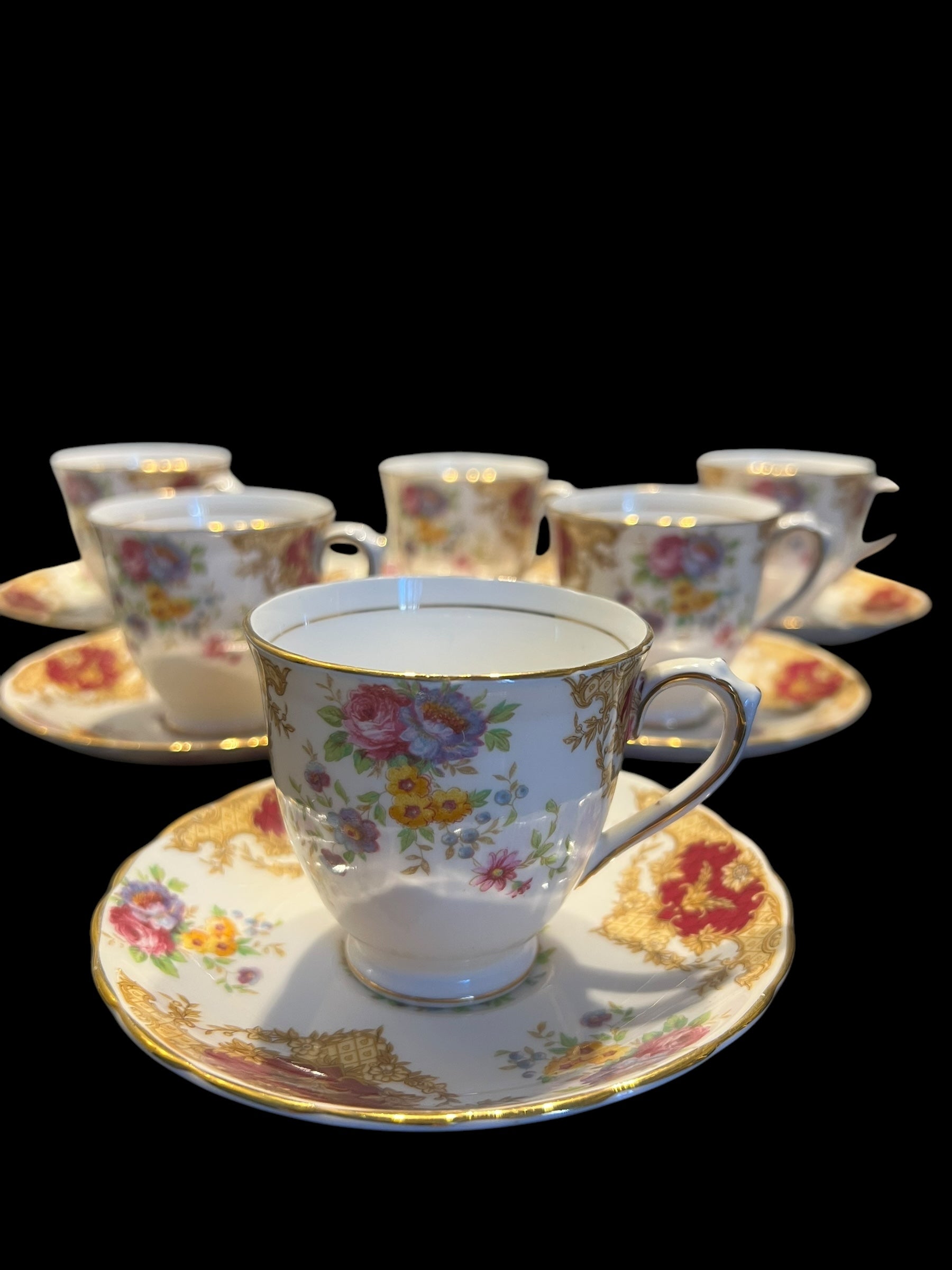 6 Coffee Demitasse cups & saucers image 3