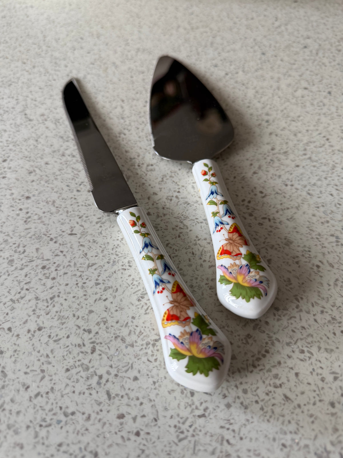 Aynsley Cake Slice & Cake Knife Cottage Garden