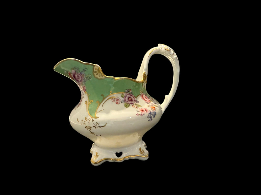 Imperfect - Antique Rockingham. GREEN. Creamer Jug image 3