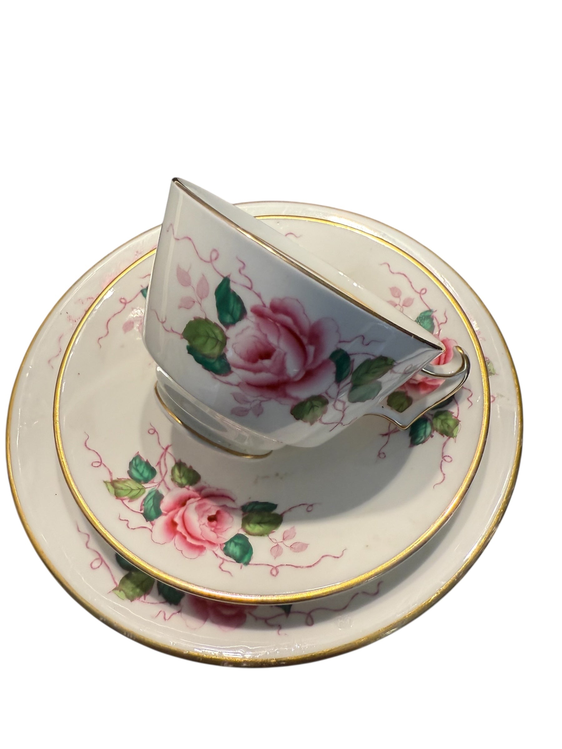 Antique teacup trio. Hancocks Of England image 6