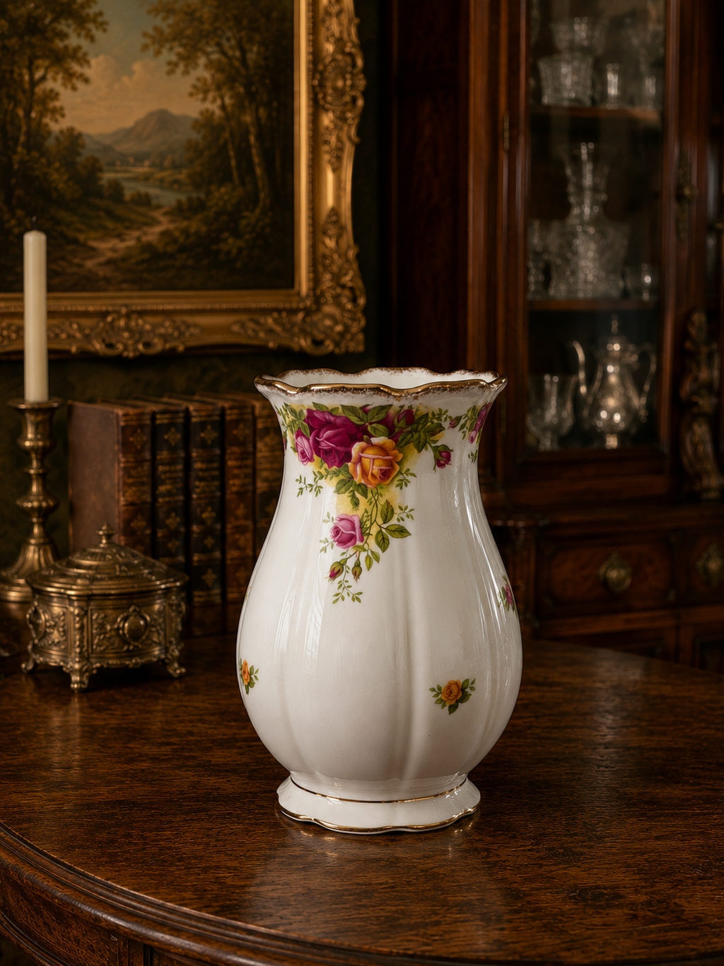Set of 3 Royal Albert Old Country Roses 2nd Quality Vases