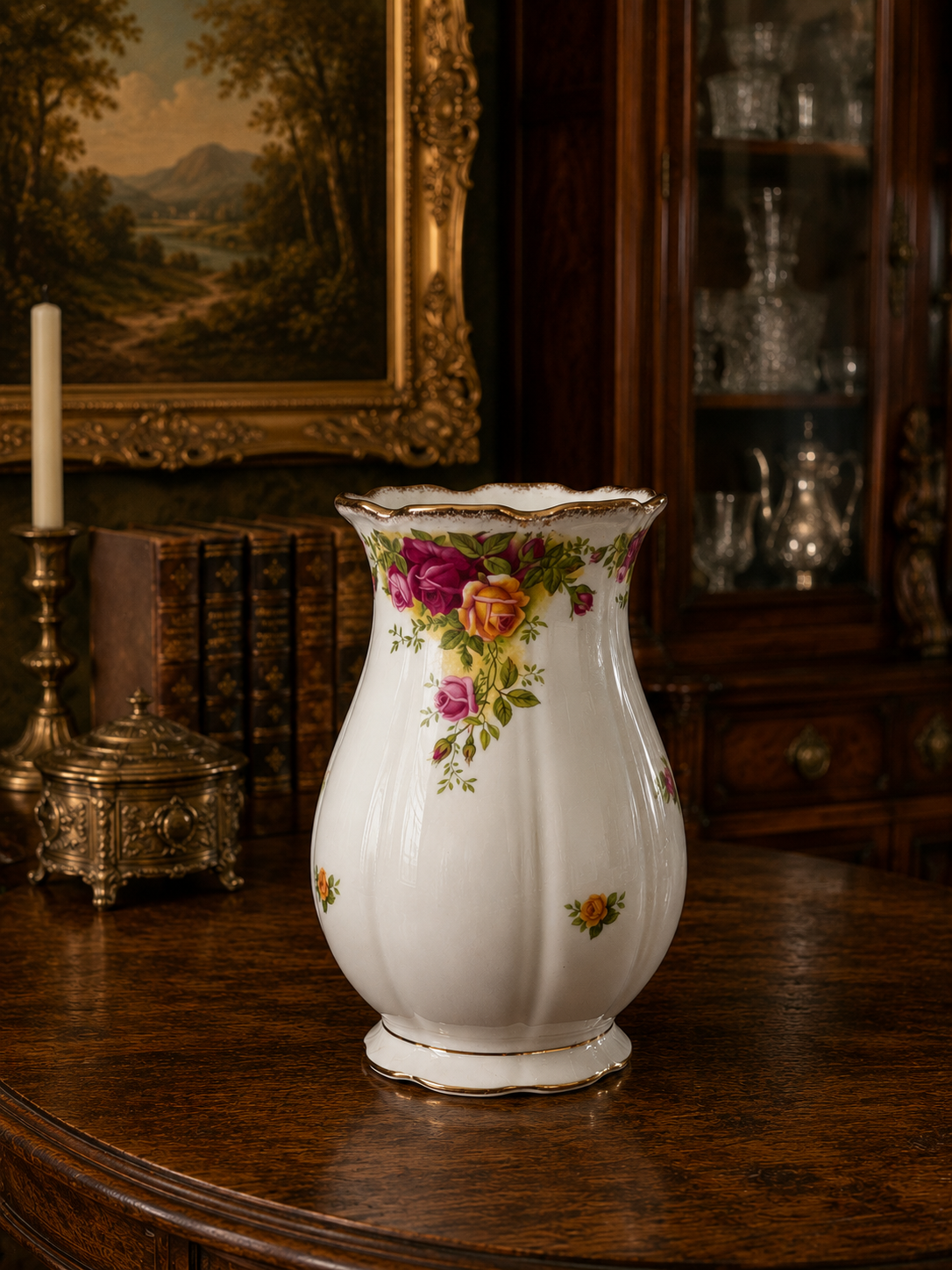 Set of 3 Royal Albert Old Country Roses 2nd Quality Vases