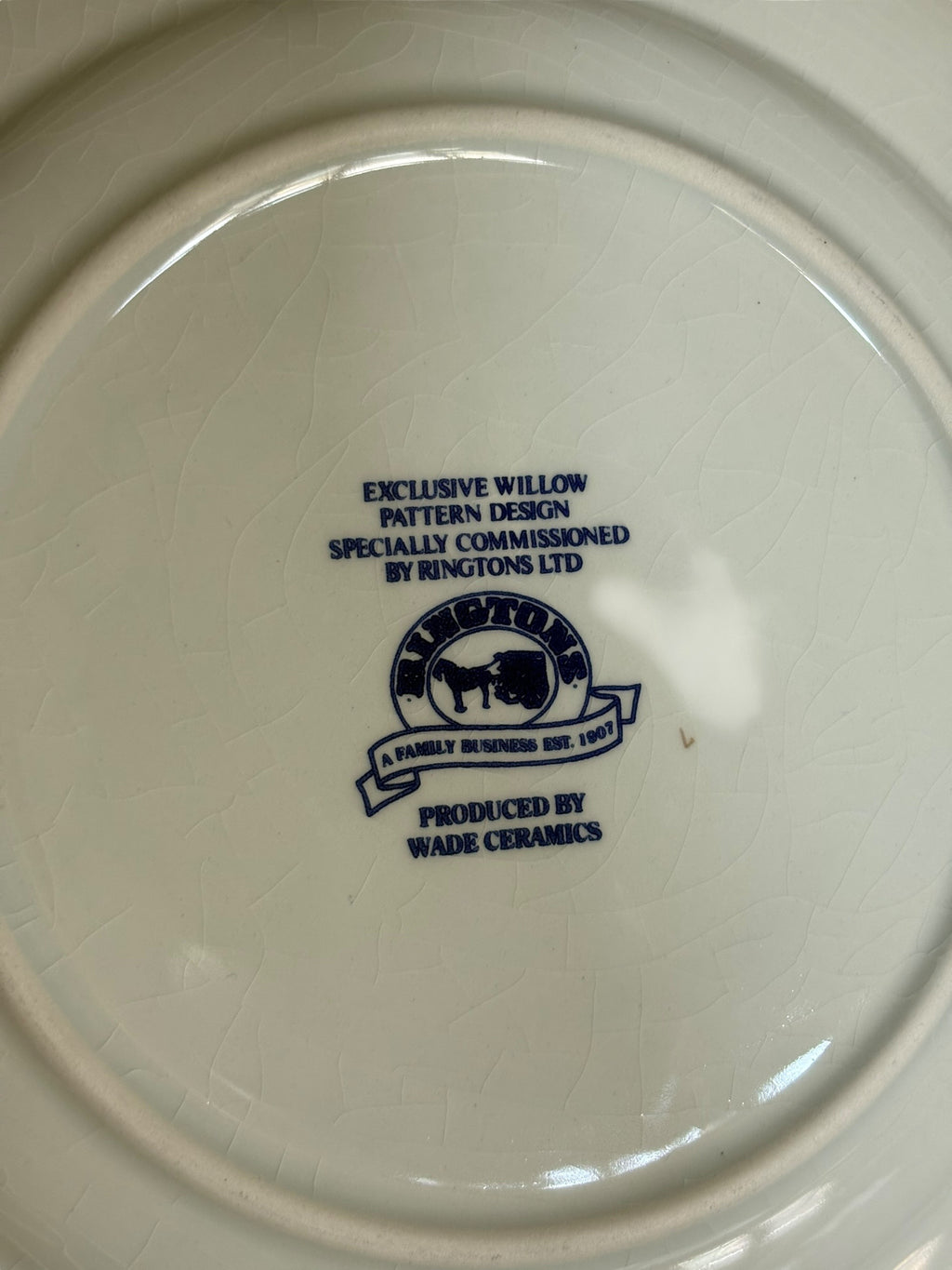 Set of 2 Old Willow Blue&White Tea Plates  image 2