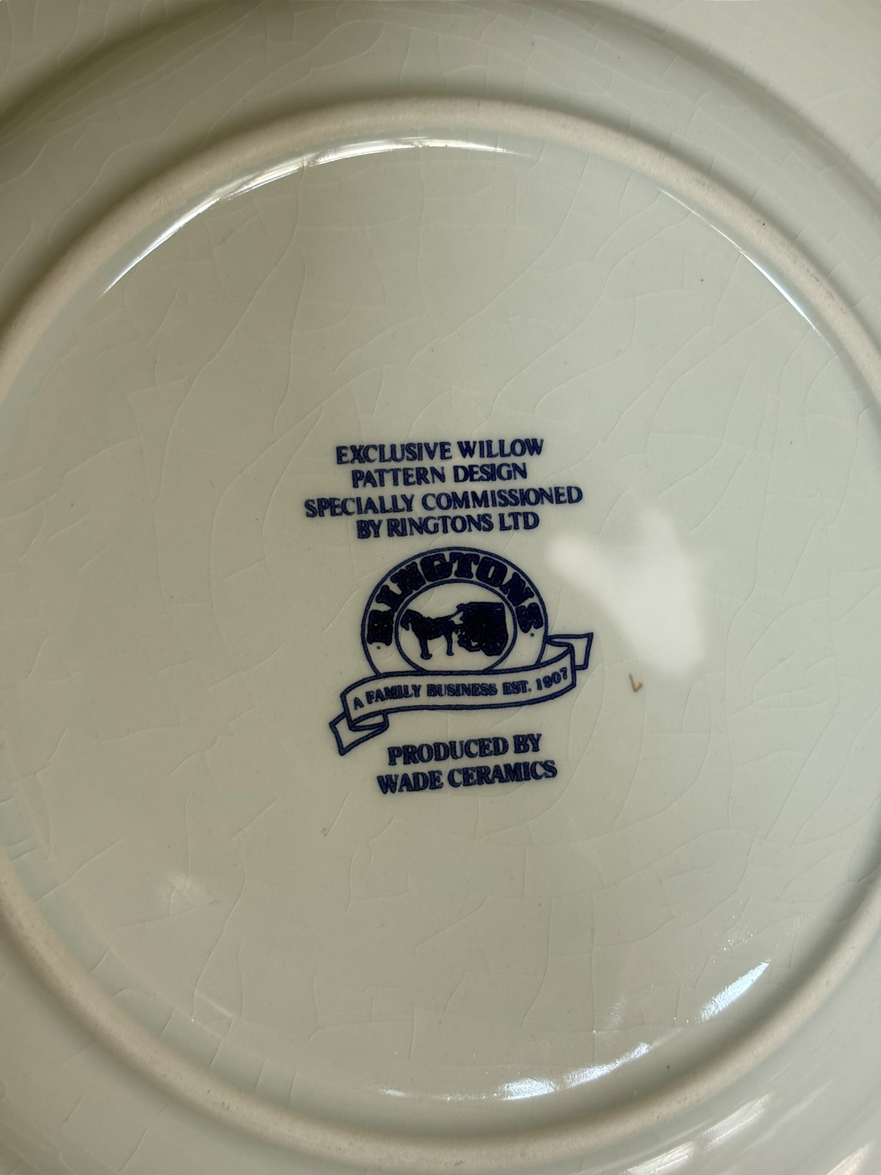 Set of 2 Old Willow Blue&White Tea Plates  image 2