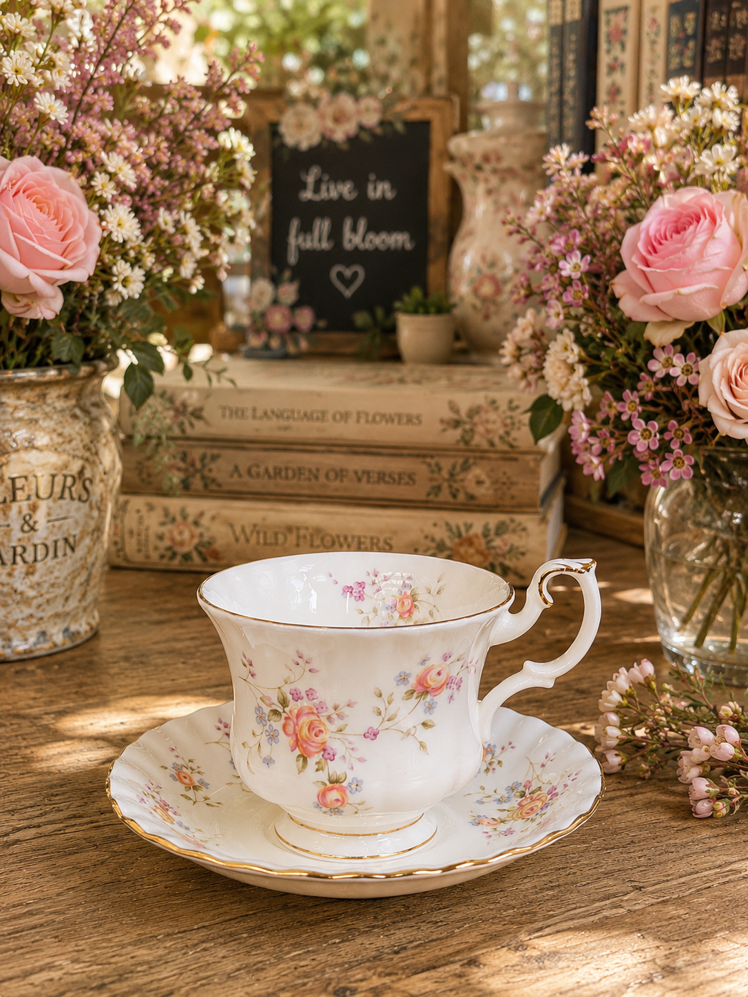 Royal Albert Peach Rose Duo