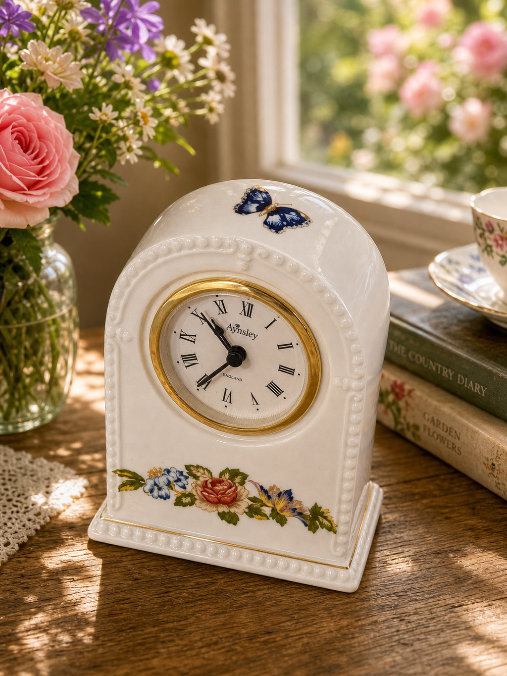 Aynsley “Cottage Garden” Clock
