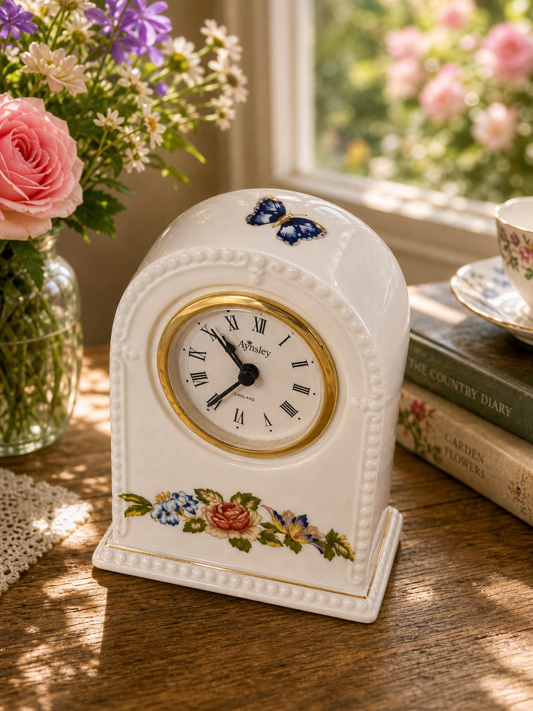 Aynsley “Cottage Garden” Clock