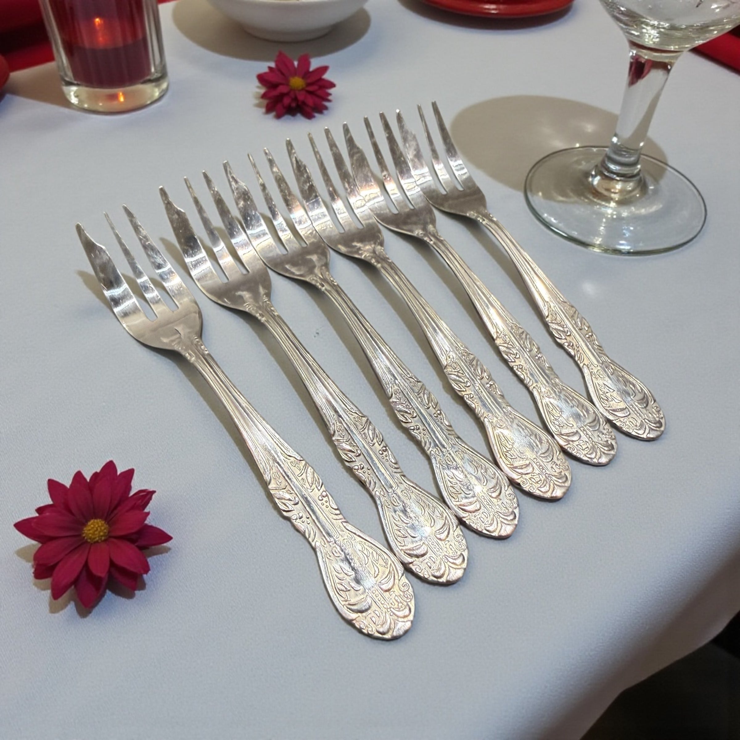 Vintage Cutlery. Set 6 Cake/Pastry Forks image 0
