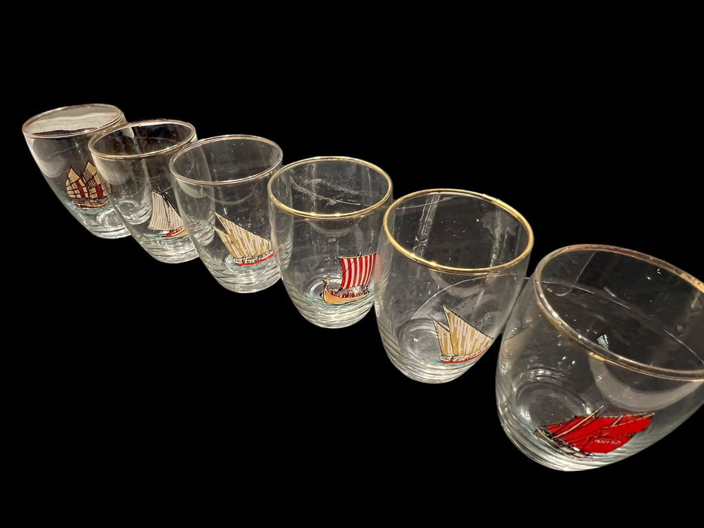 Set 6 Vintage Shot Glasses.  image 4